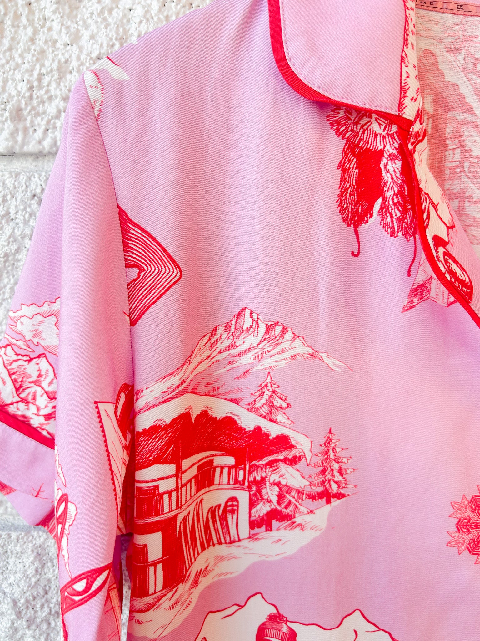 Après Ski Toile Pajama Shorts Set