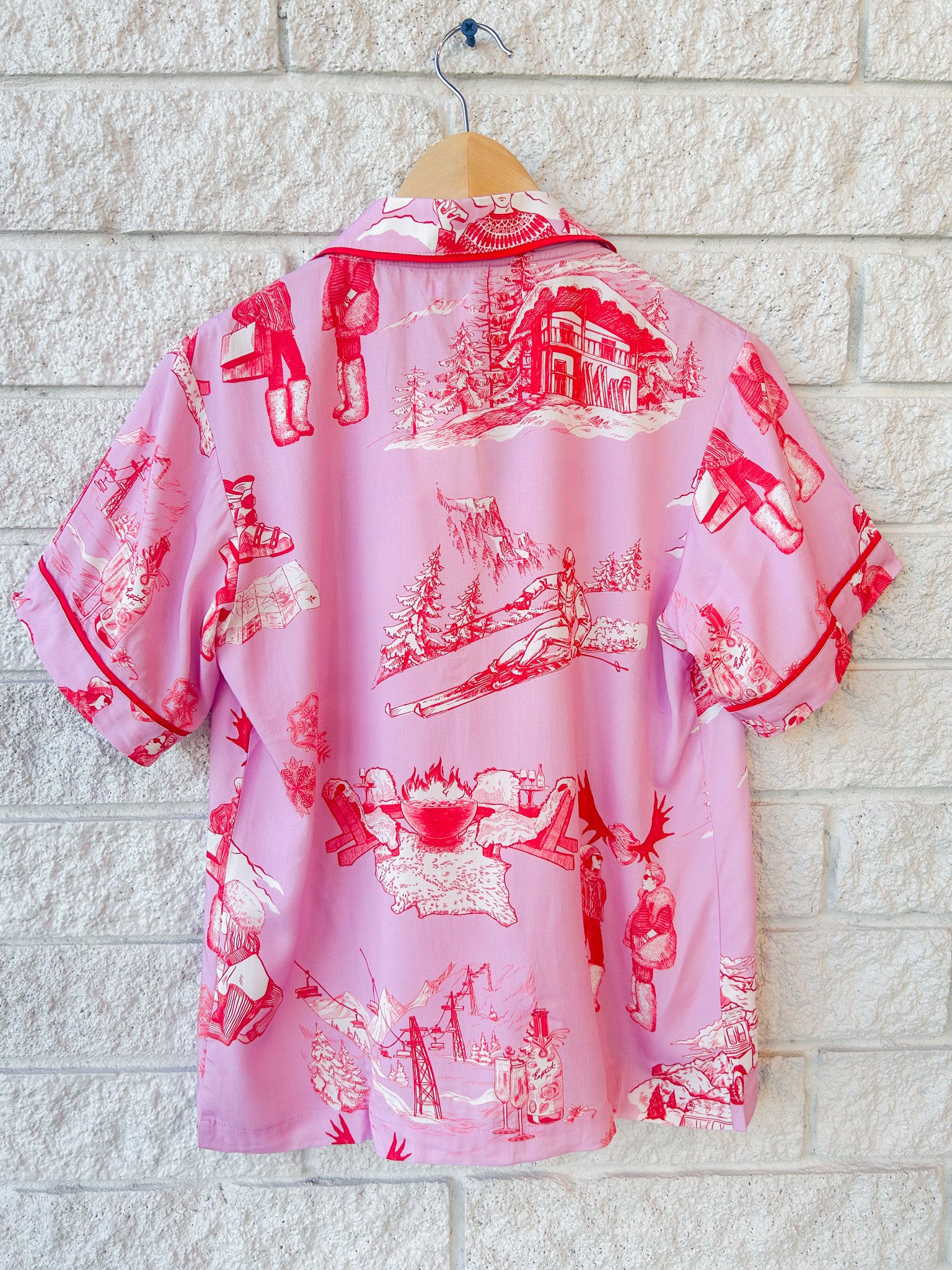 Après Ski Toile Pajama Shorts Set