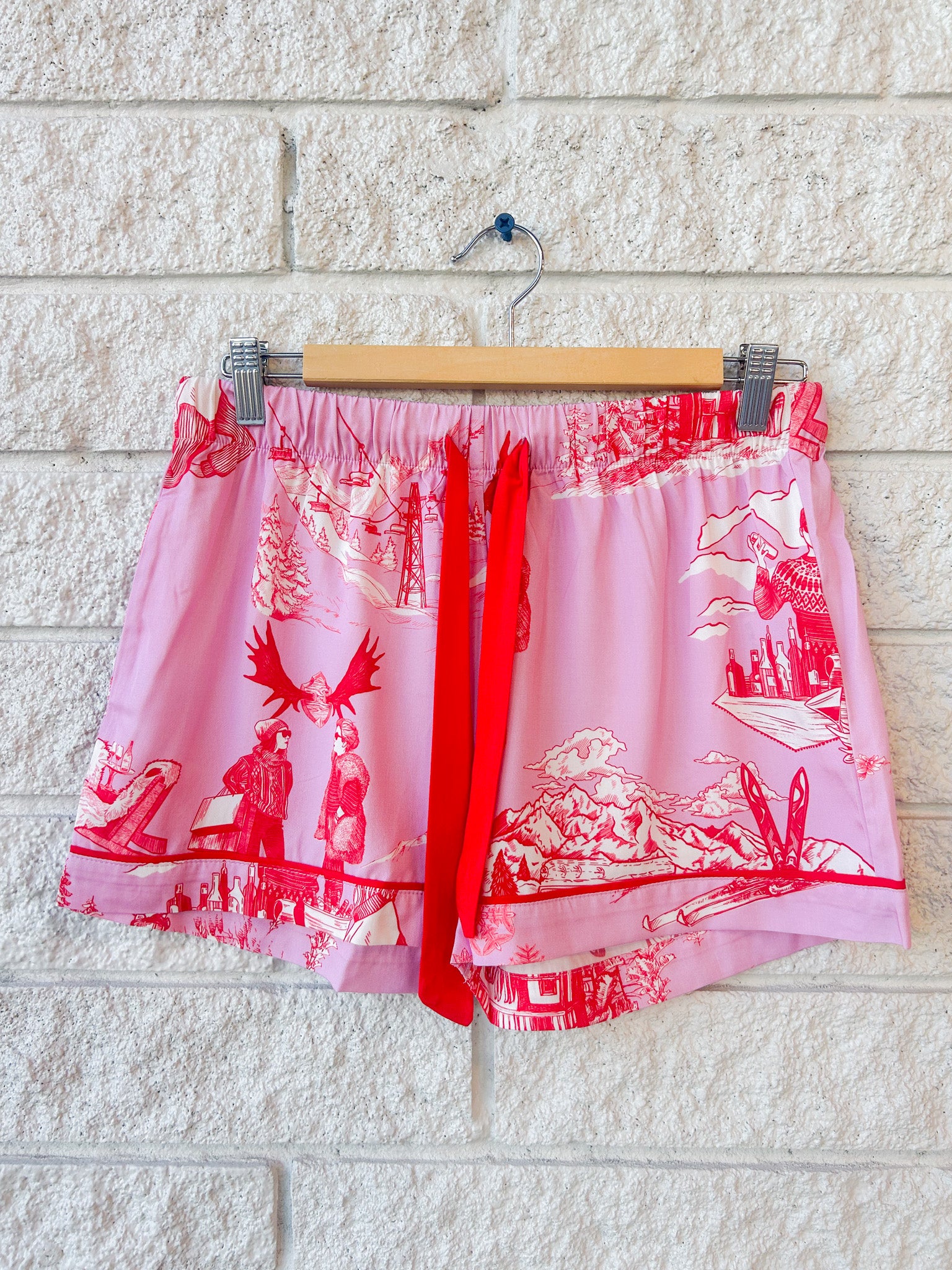 Après Ski Toile Pajama Shorts Set