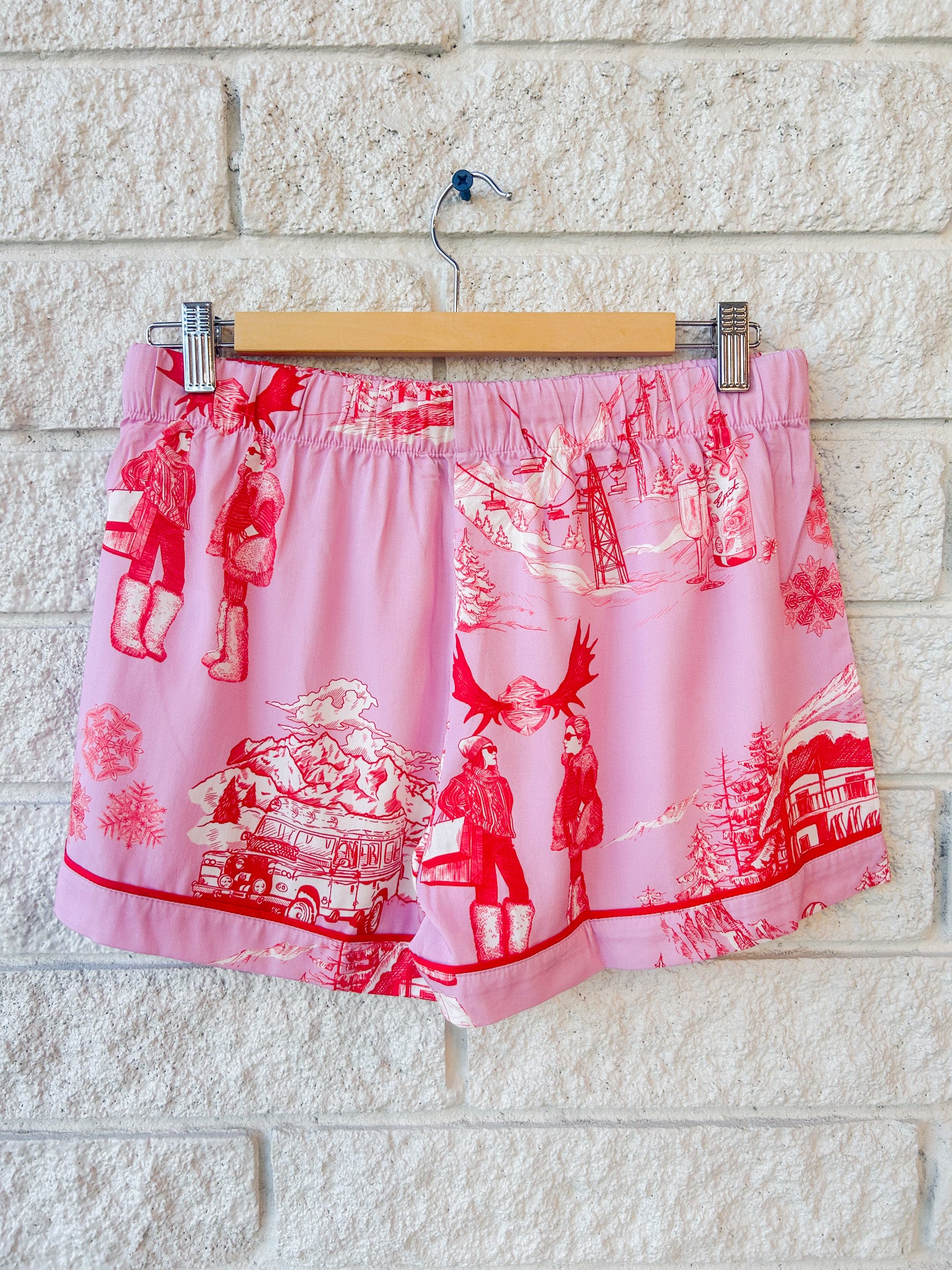 Après Ski Toile Pajama Shorts Set