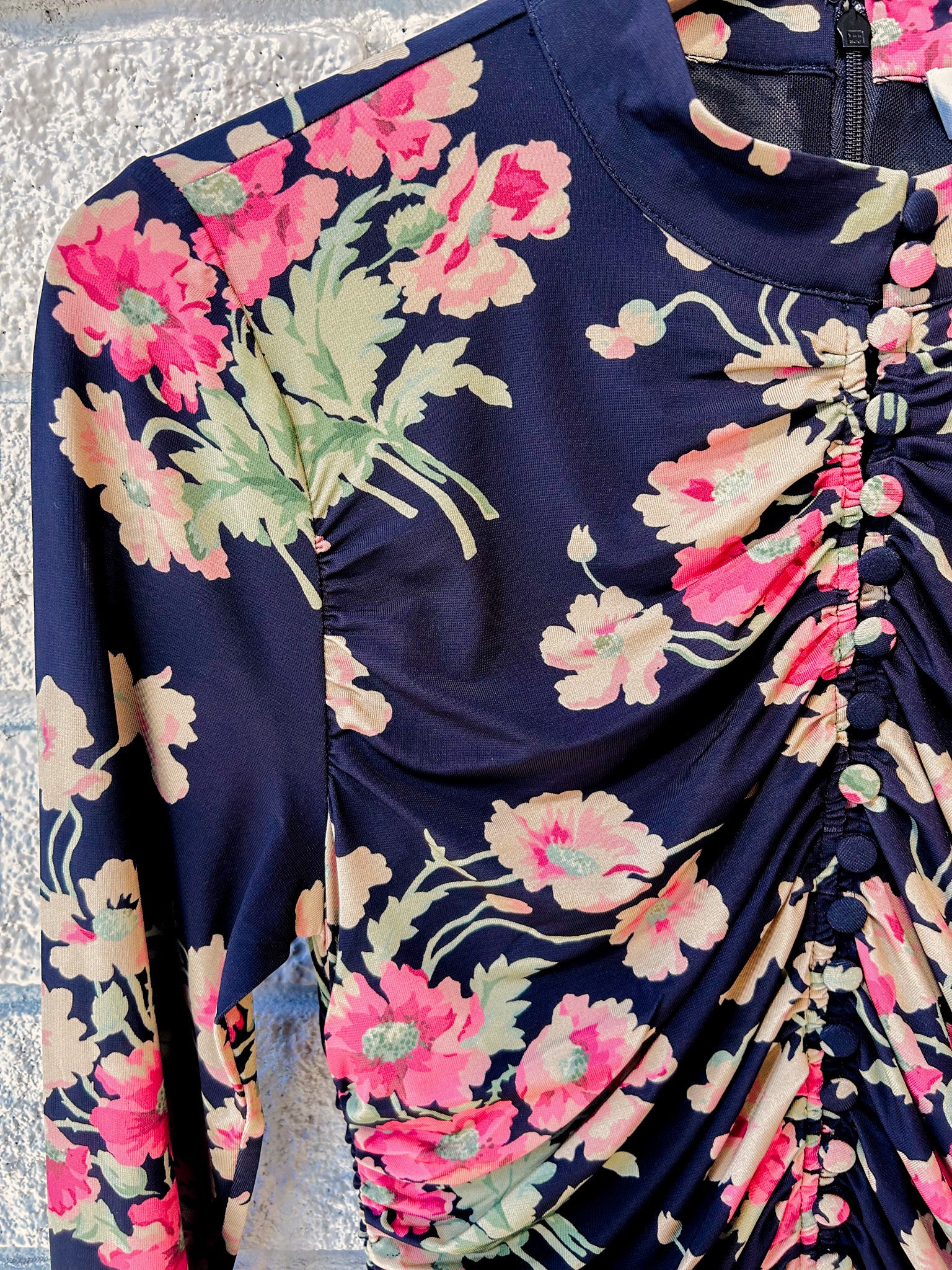 Cornelia Print Long Sleeve Midi Dress