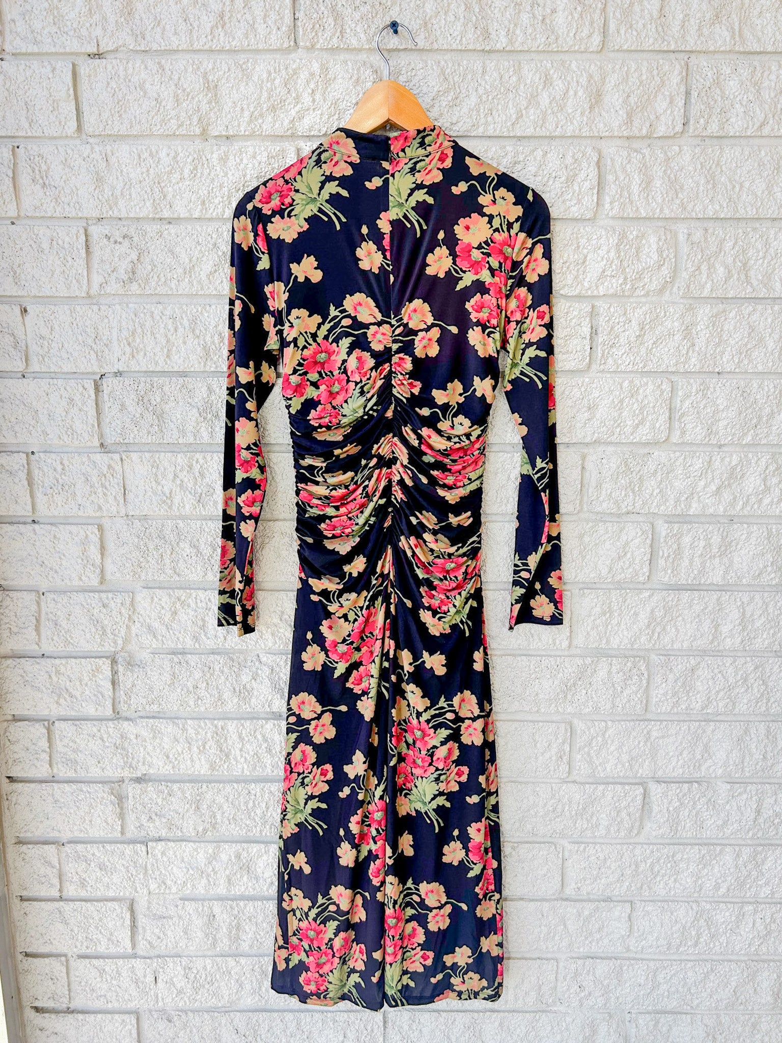 Cornelia Print Long Sleeve Midi Dress