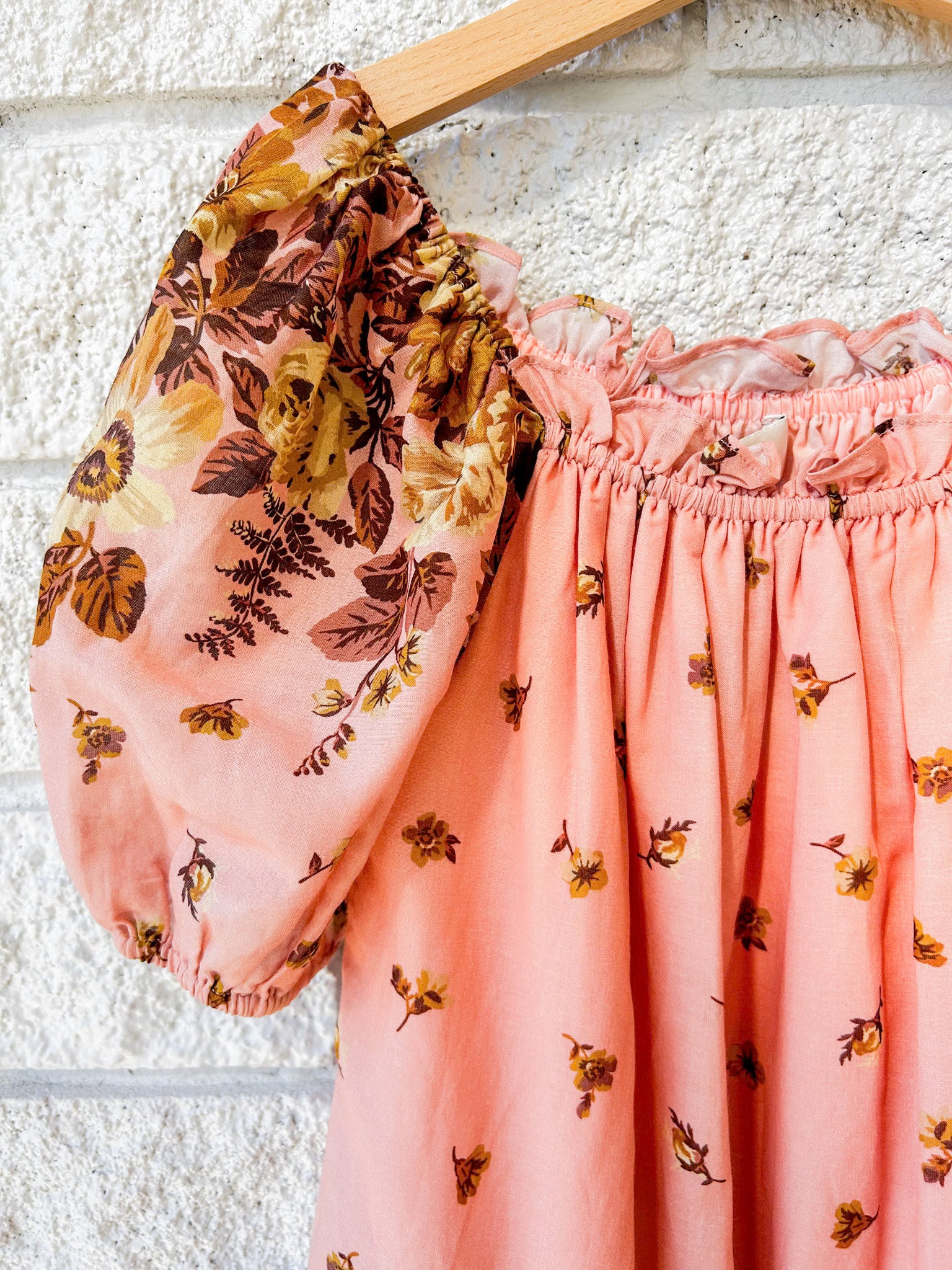 Viktoria Print Puff Sleeve Dress