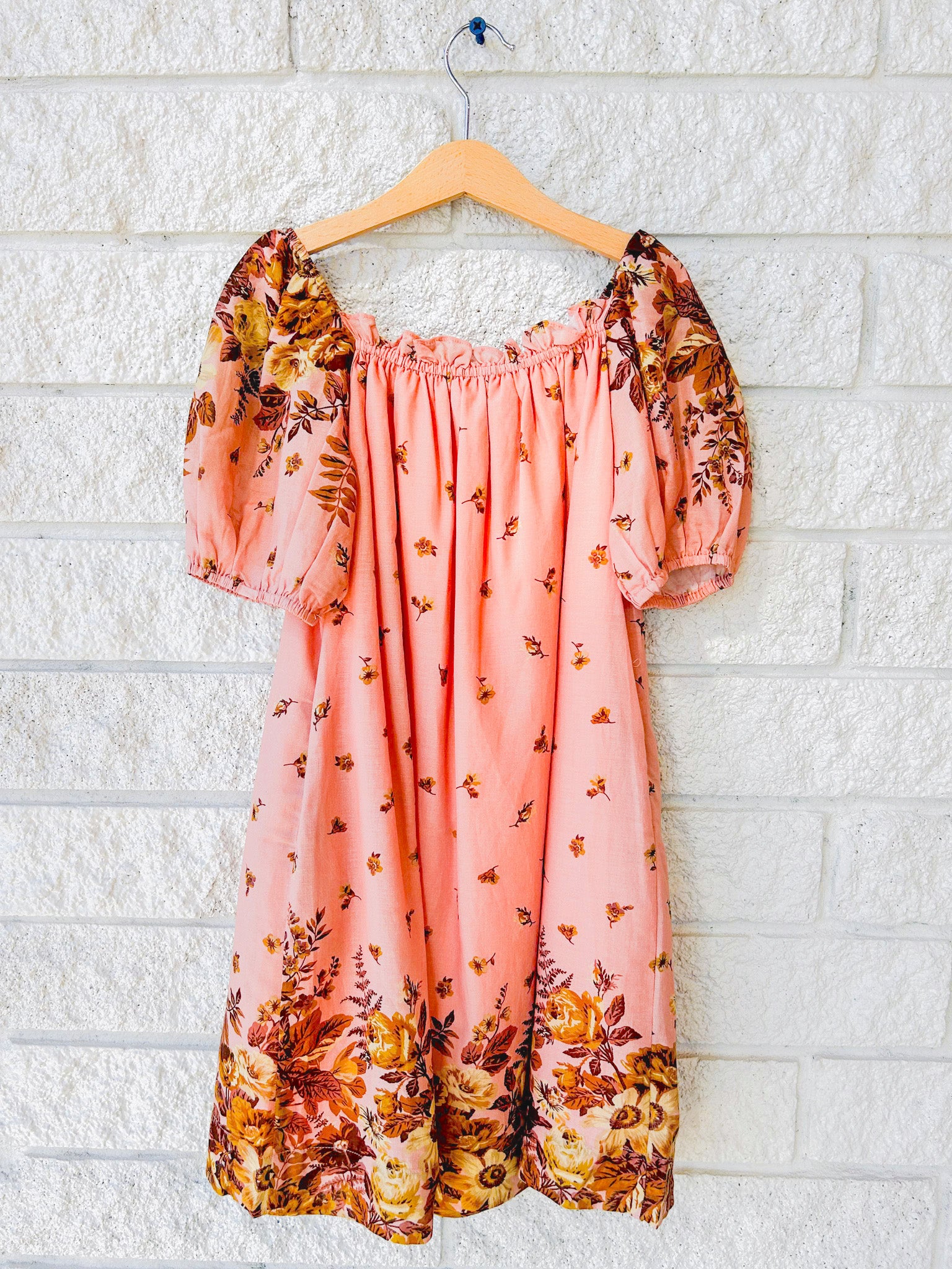 Viktoria Print Puff Sleeve Dress