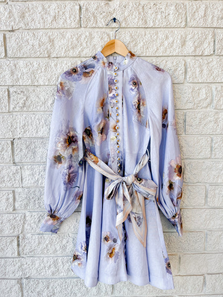 Zimmermann 'Hypnotic Buttoned' Dress Blue