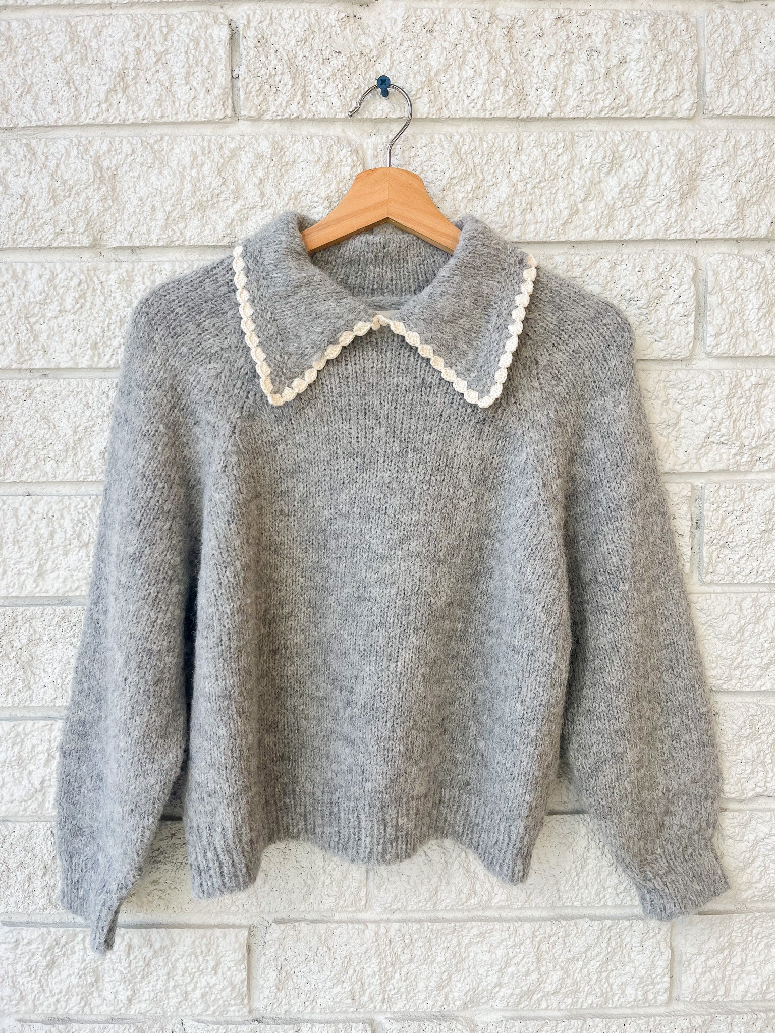 The Crochet Collar Pullover