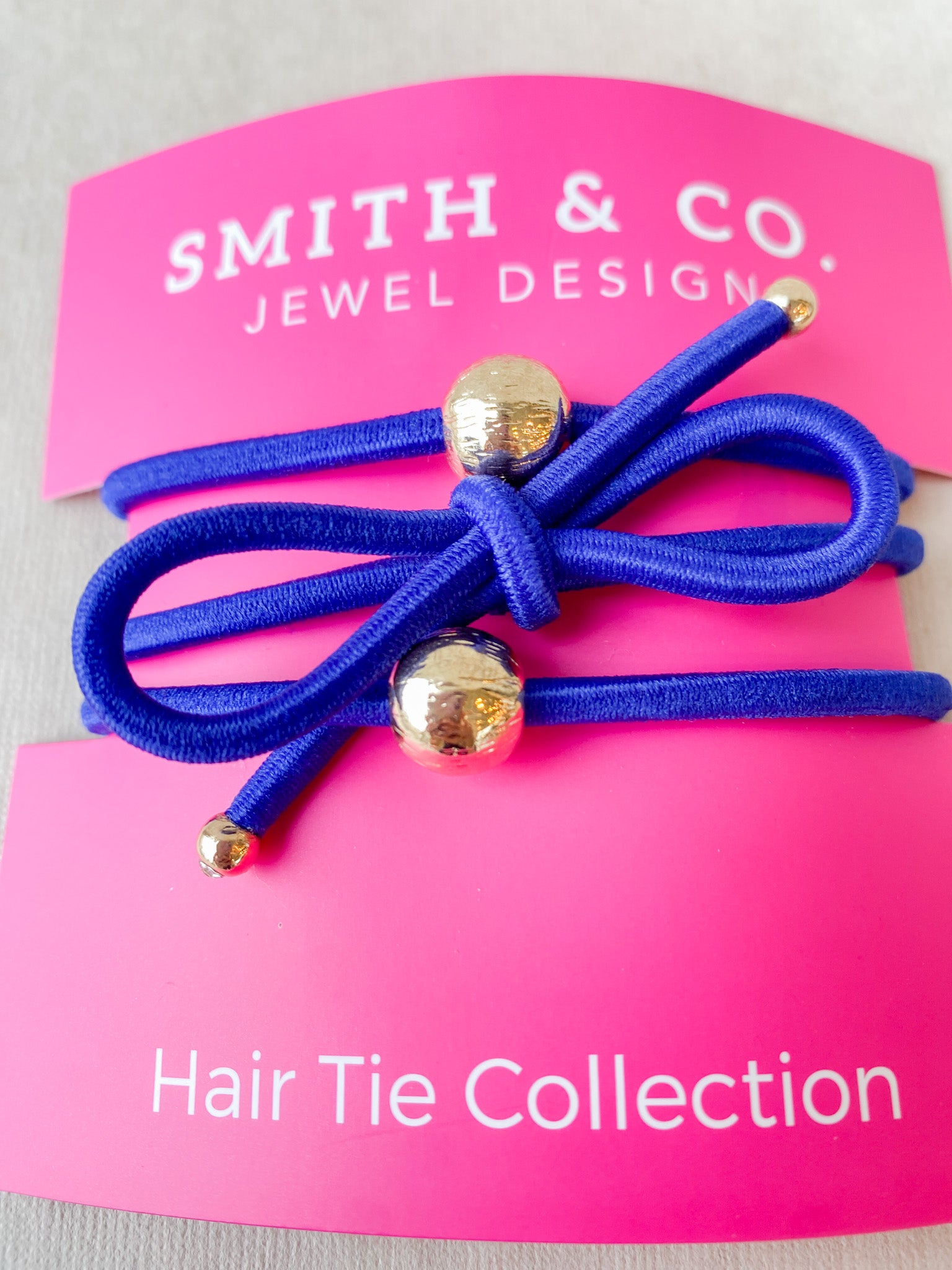 Ribbons & Bows Hair Tie Set- Sapphire Blue