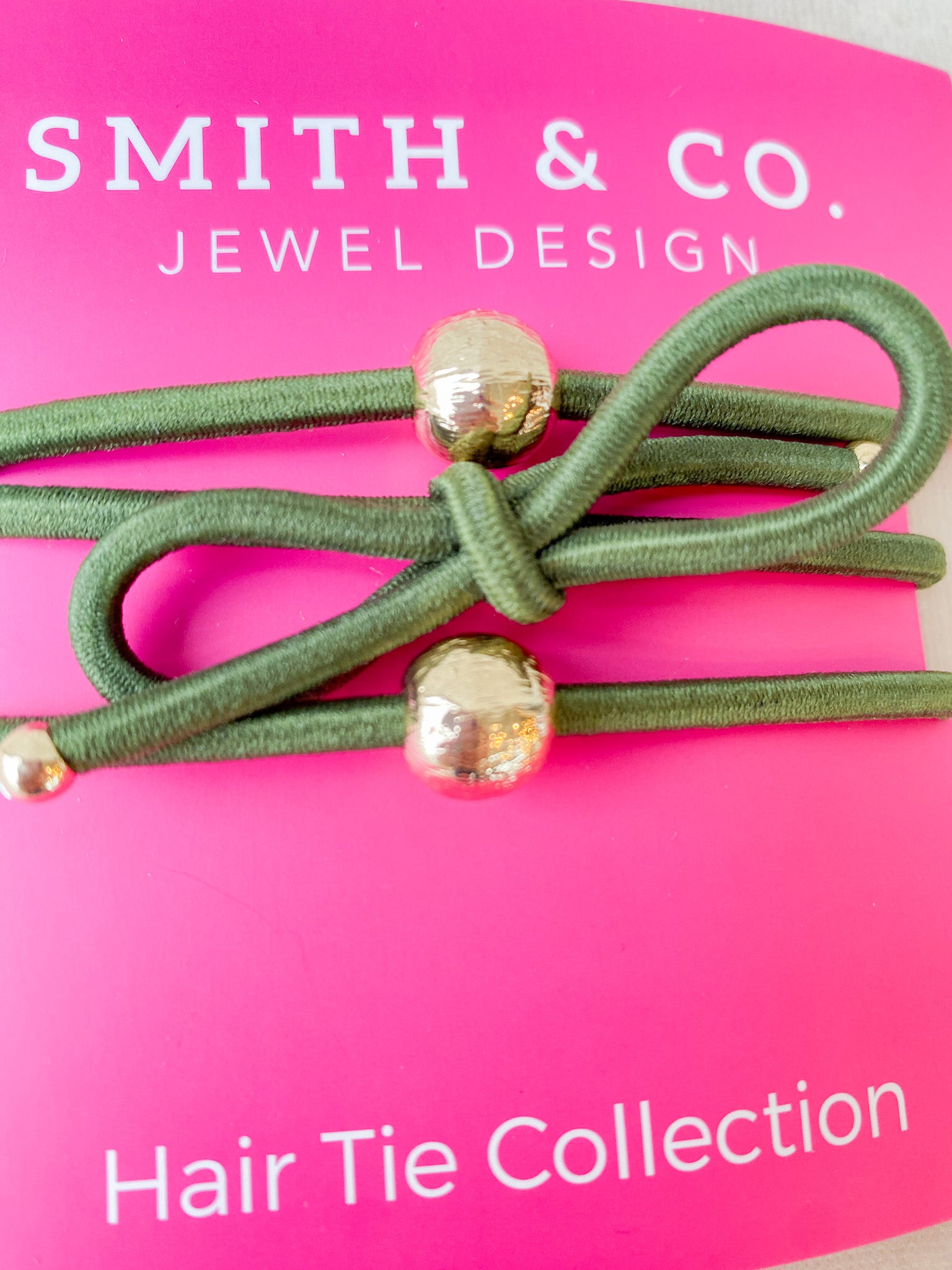 Ribbons & Bows Hair Tie Set - Green