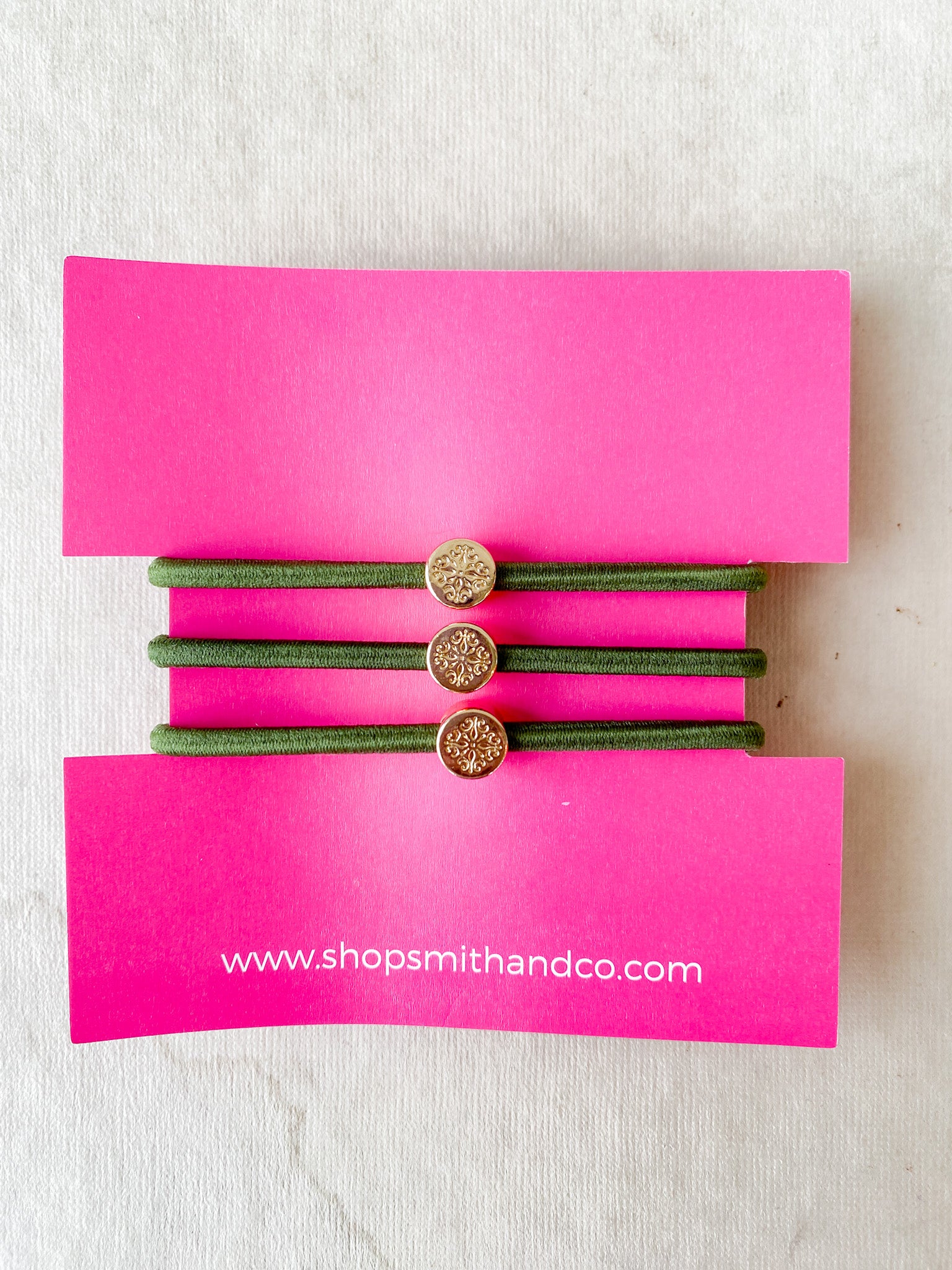 Ribbons & Bows Hair Tie Set - Green