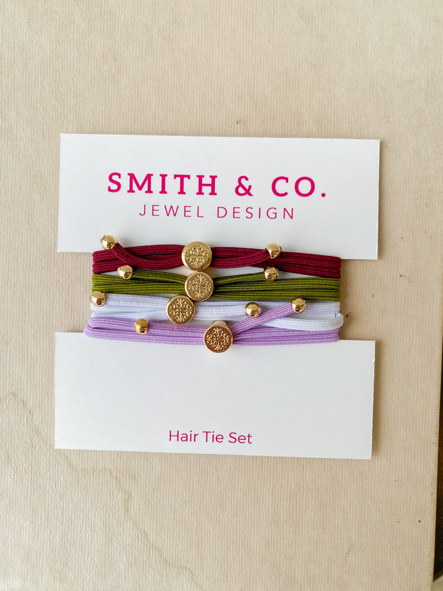 Skinny Hair Tie Set - Wild Berry