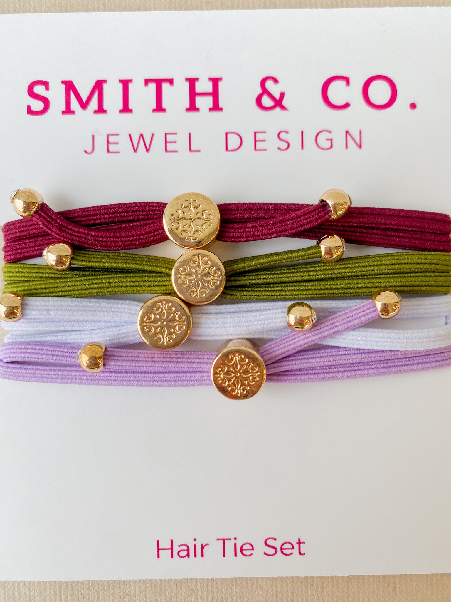 Skinny Hair Tie Set - Wild Berry