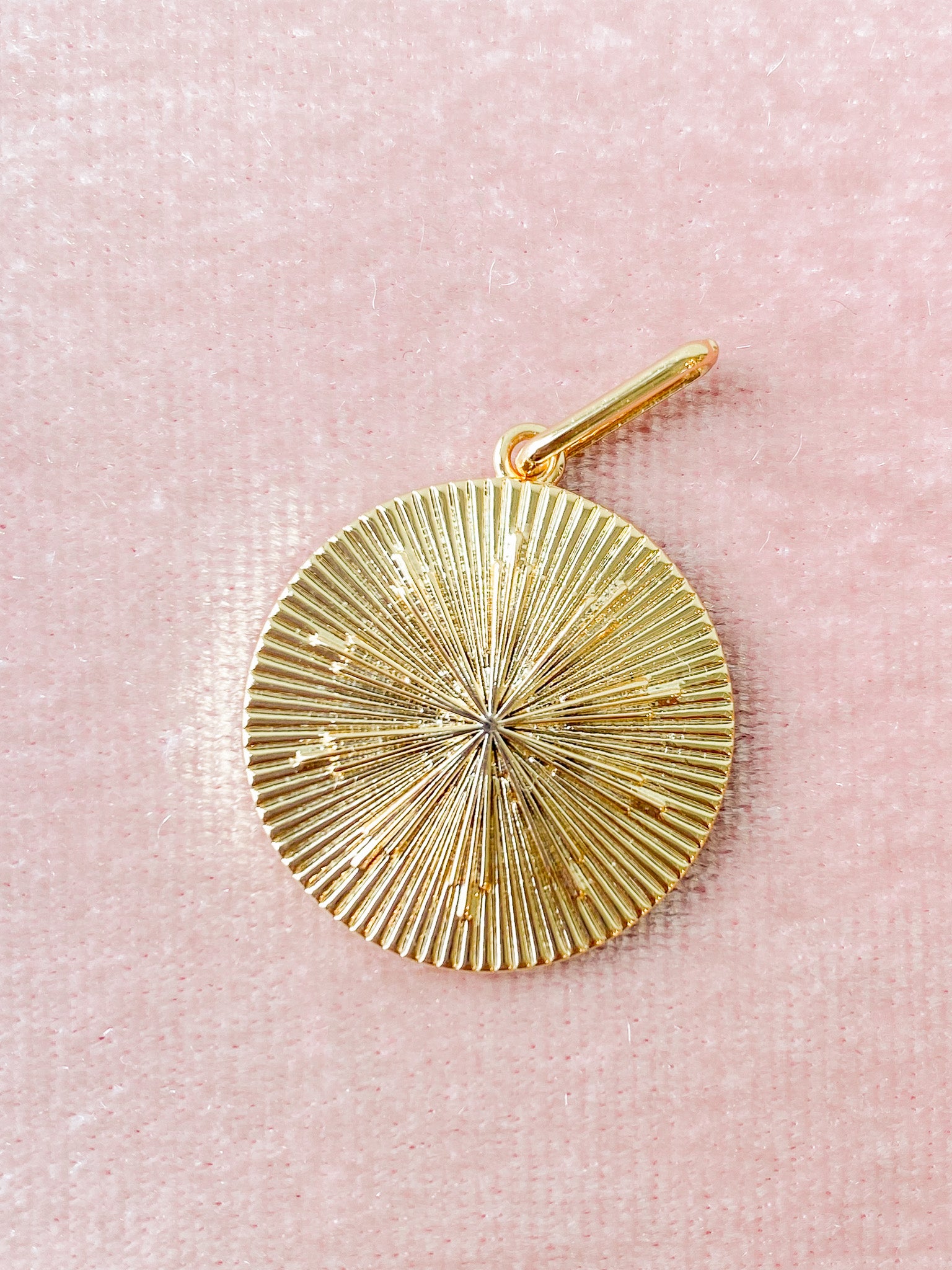 Sundial Coin Charm : Gold Plated