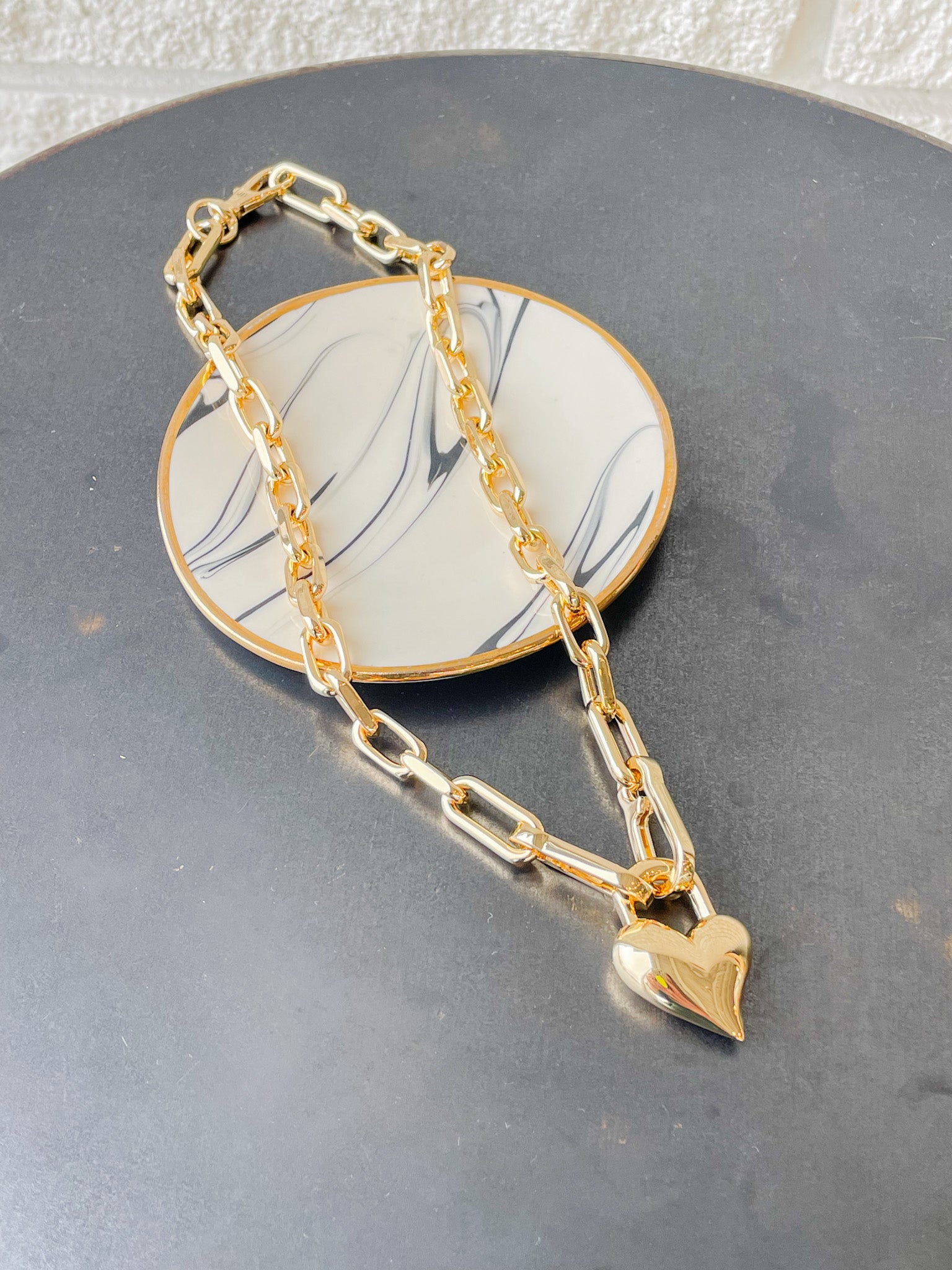 Padlock Heart Pendant Necklace
