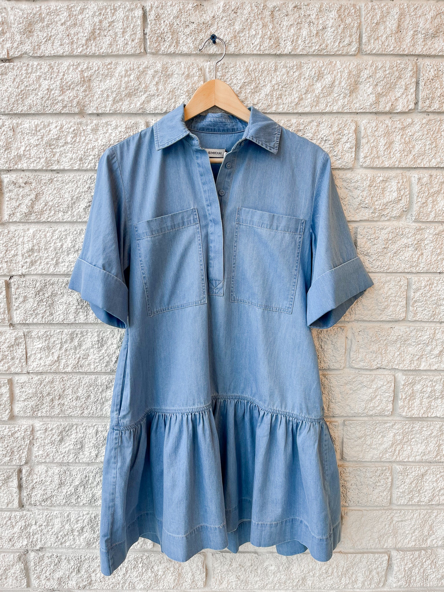 Cris Short Sleeve Shirt Dress