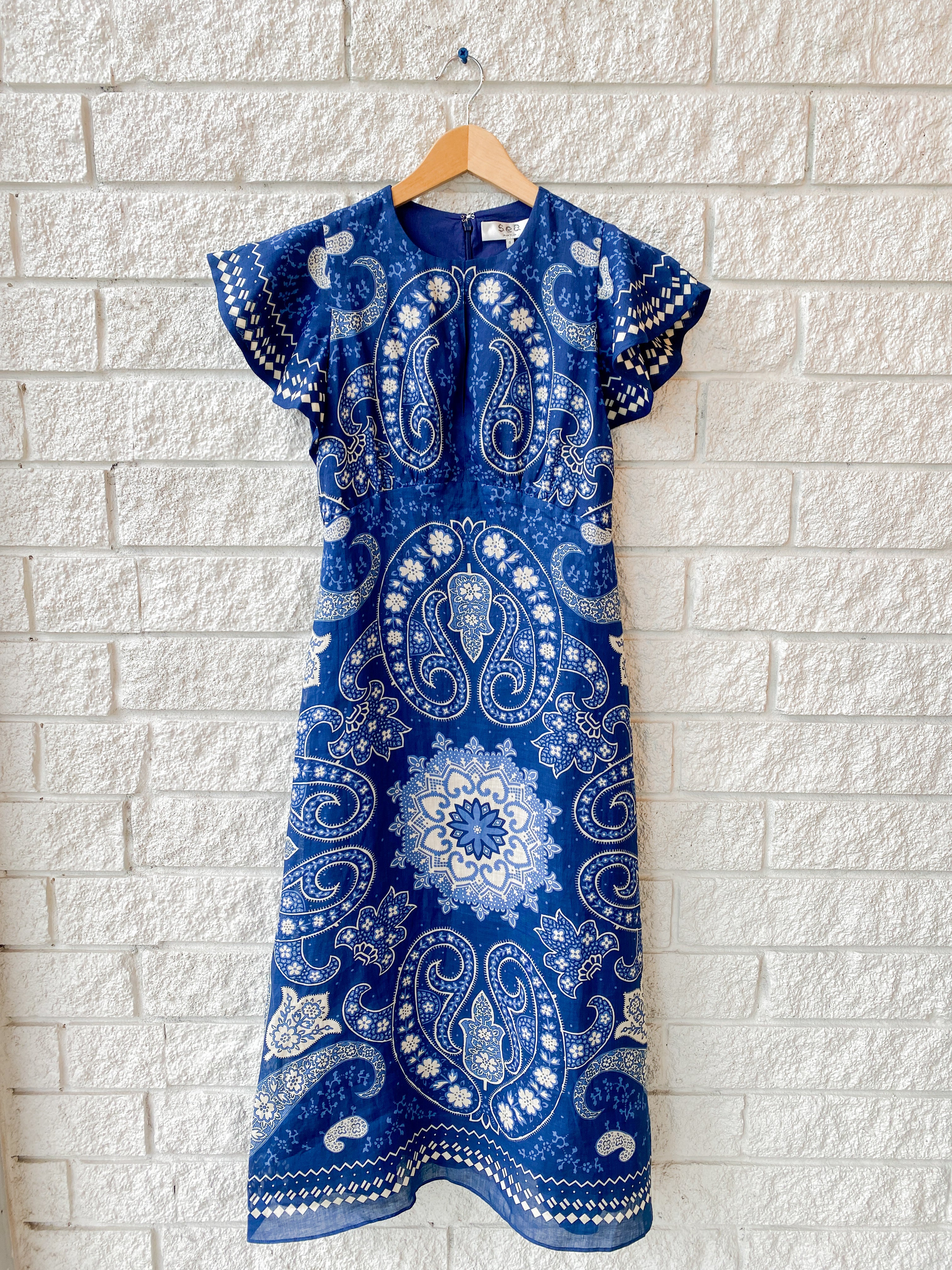 Emelina Print Midi Dress