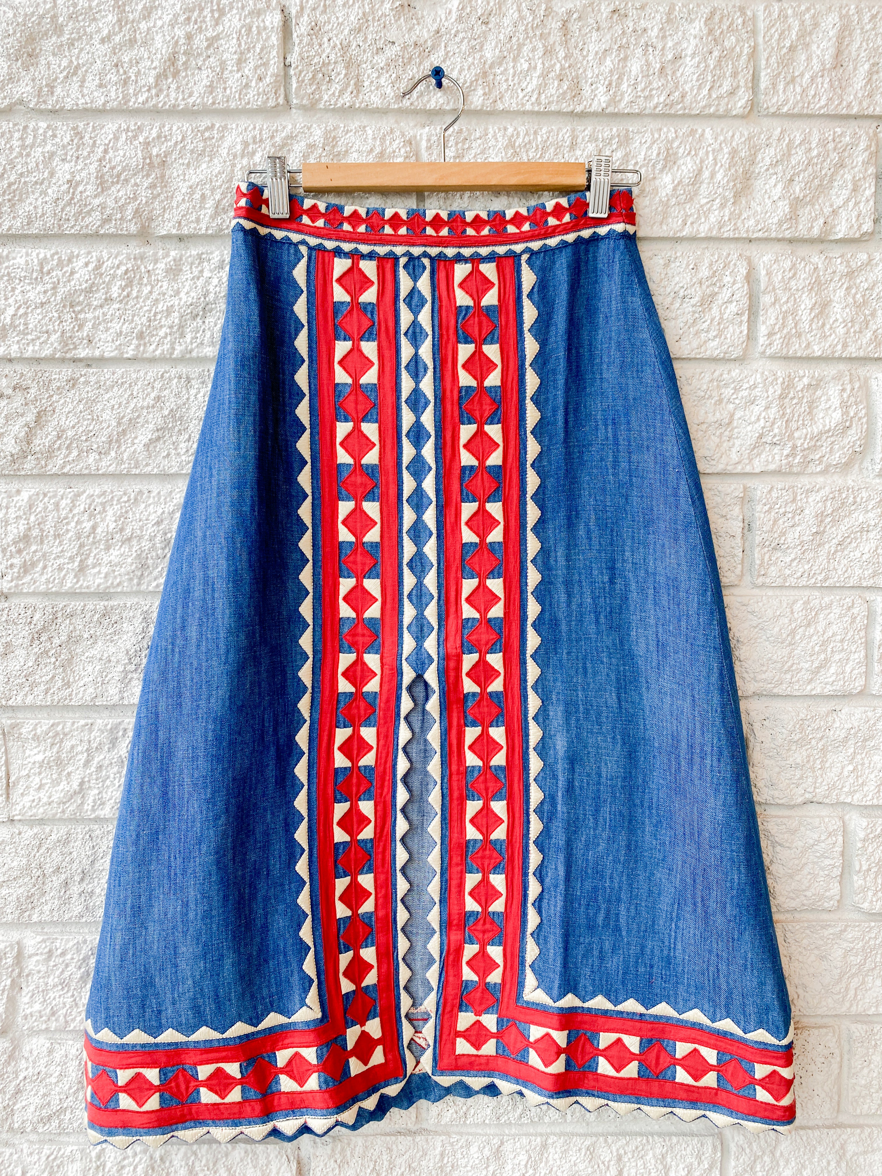 Stina Chambray Midi Skirt