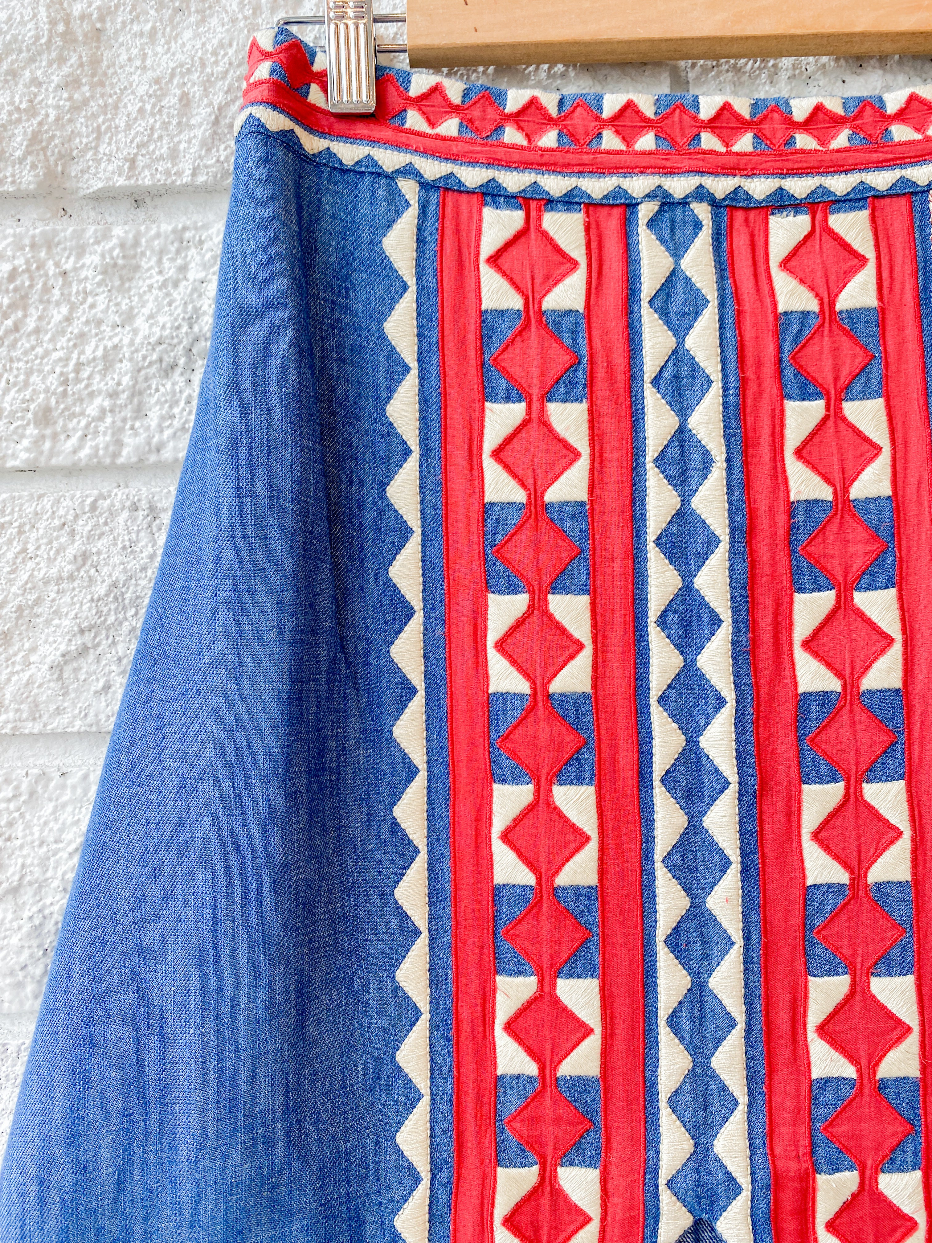 Stina Chambray Midi Skirt