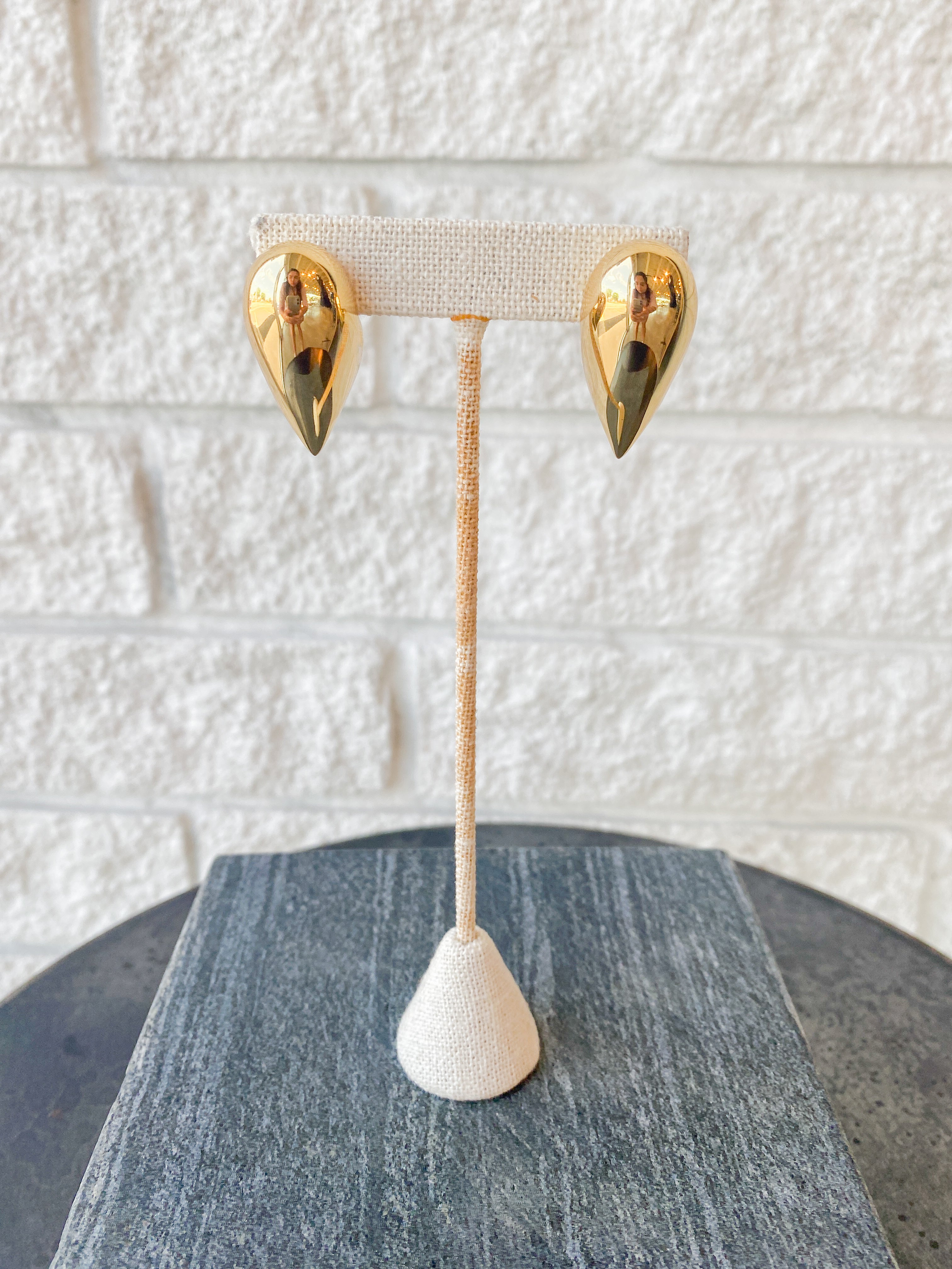 Art heart Puff Earrings