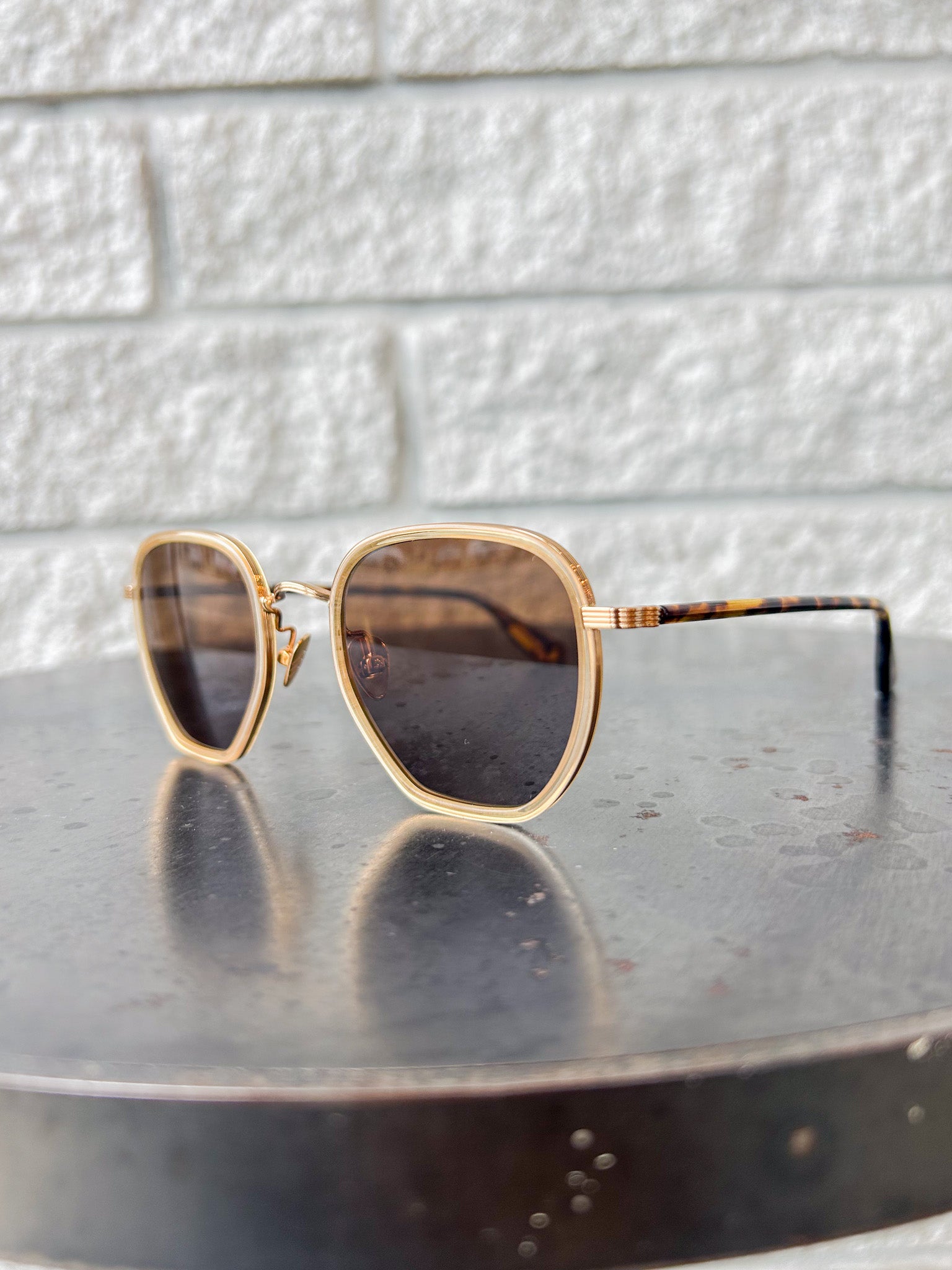 PASCAL | 18K Titanium + Champagne + Rue Tortoise Polarized