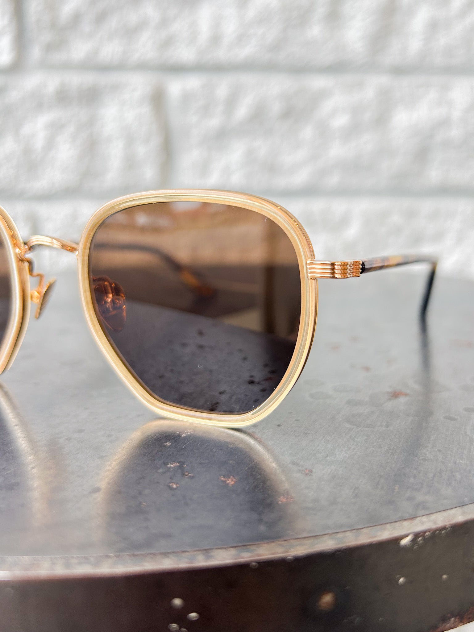 PASCAL | 18K Titanium + Champagne + Rue Tortoise Polarized