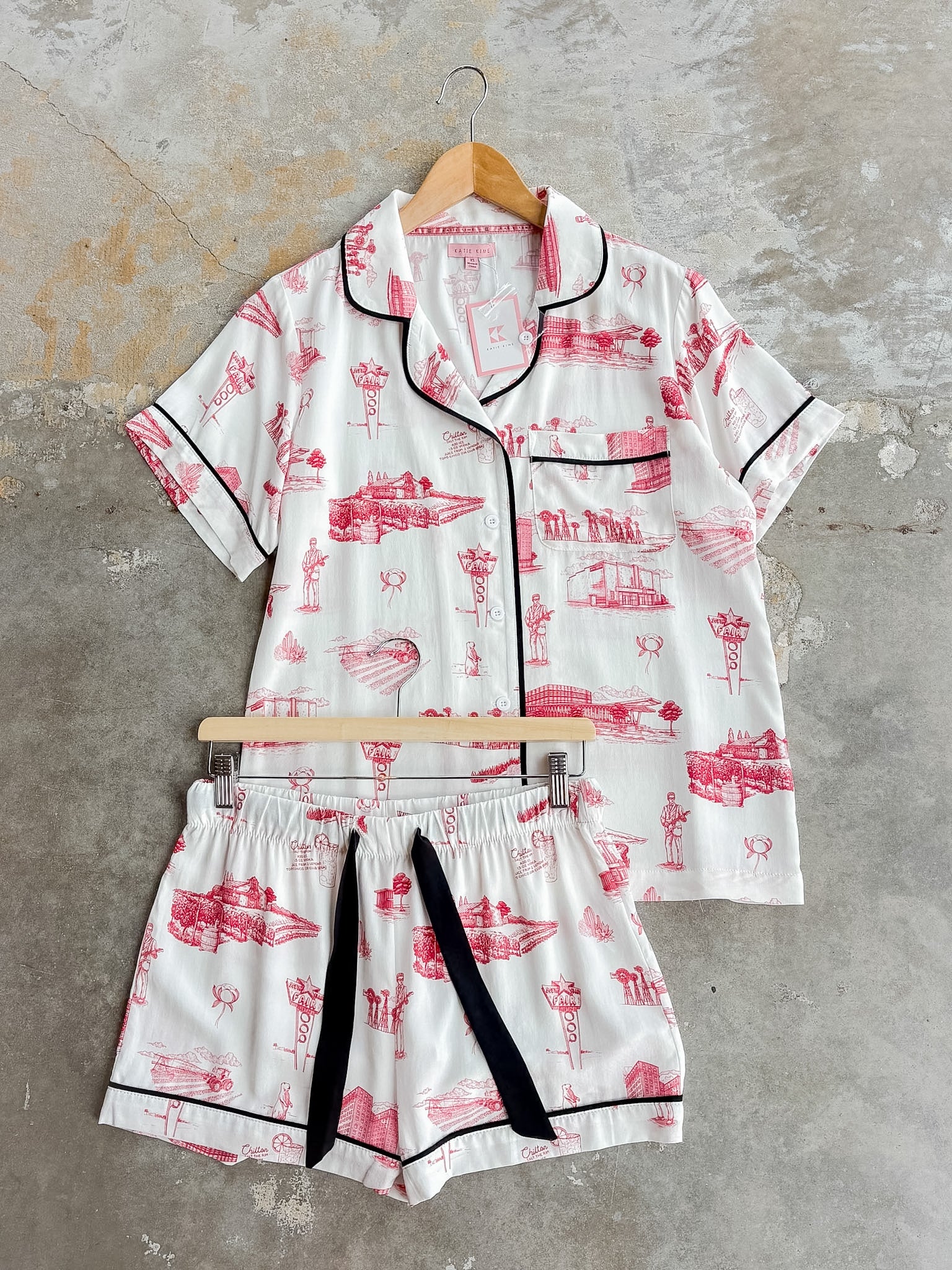 Lubbock Toile Pajama Shorts Set