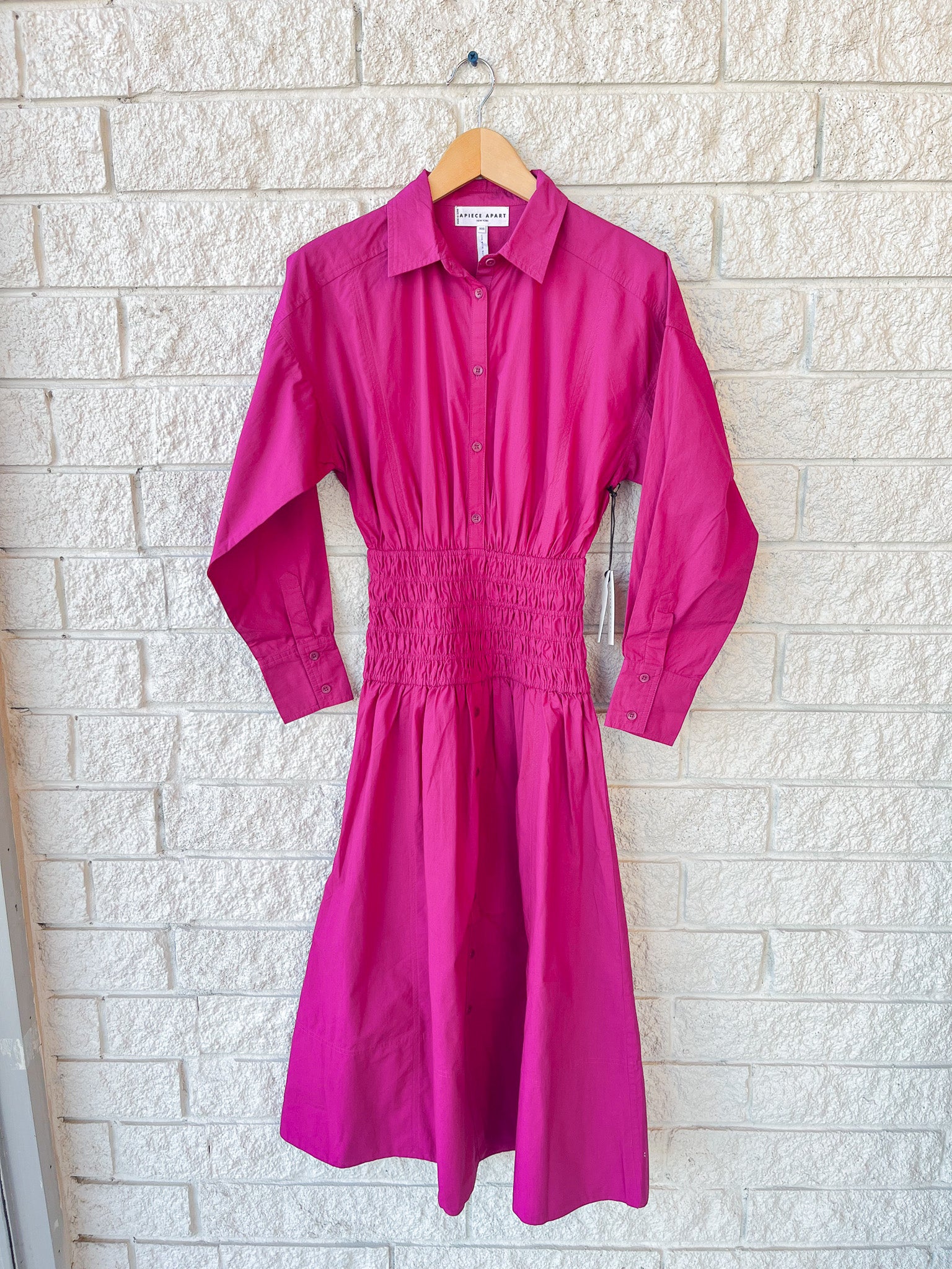 Sophia Smocked Shirt Dress