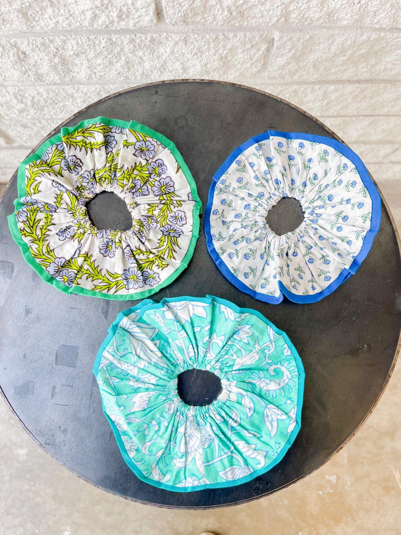 Maine Block Print Scrunchie Set