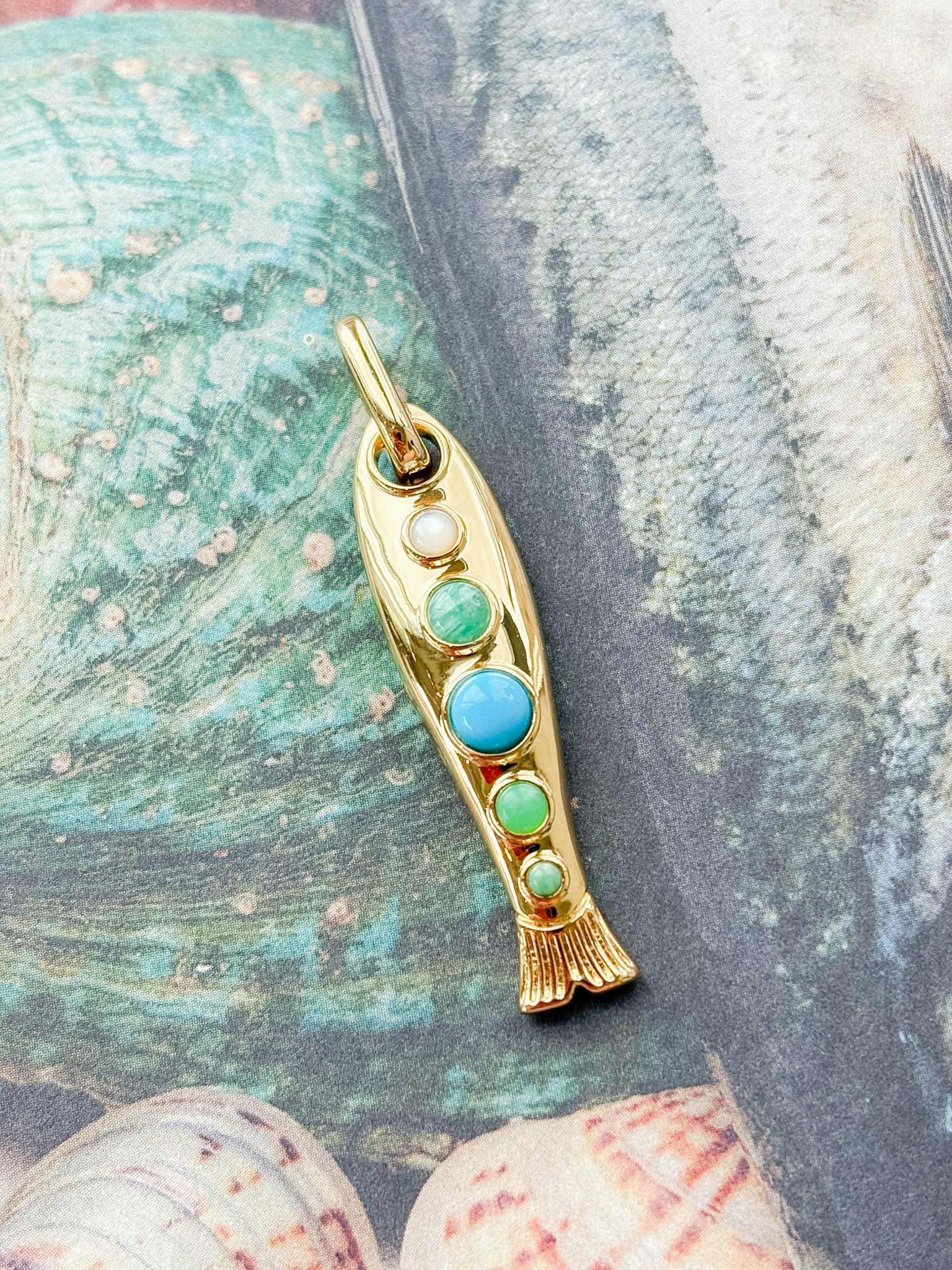 Amalfi Fish Clip Charm: 14k Gold Plated