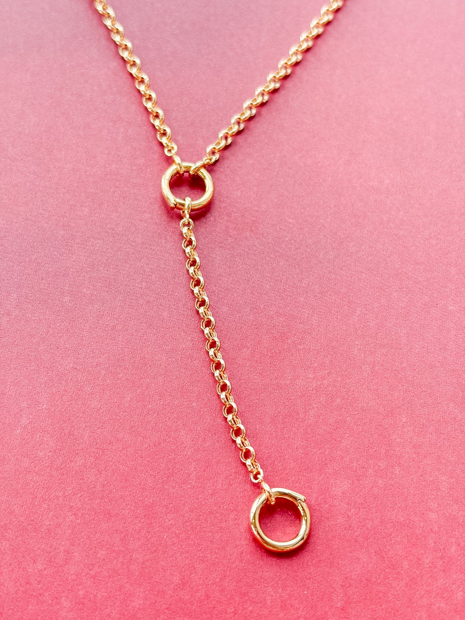 Vienna Rolo Charm Lariat Necklace