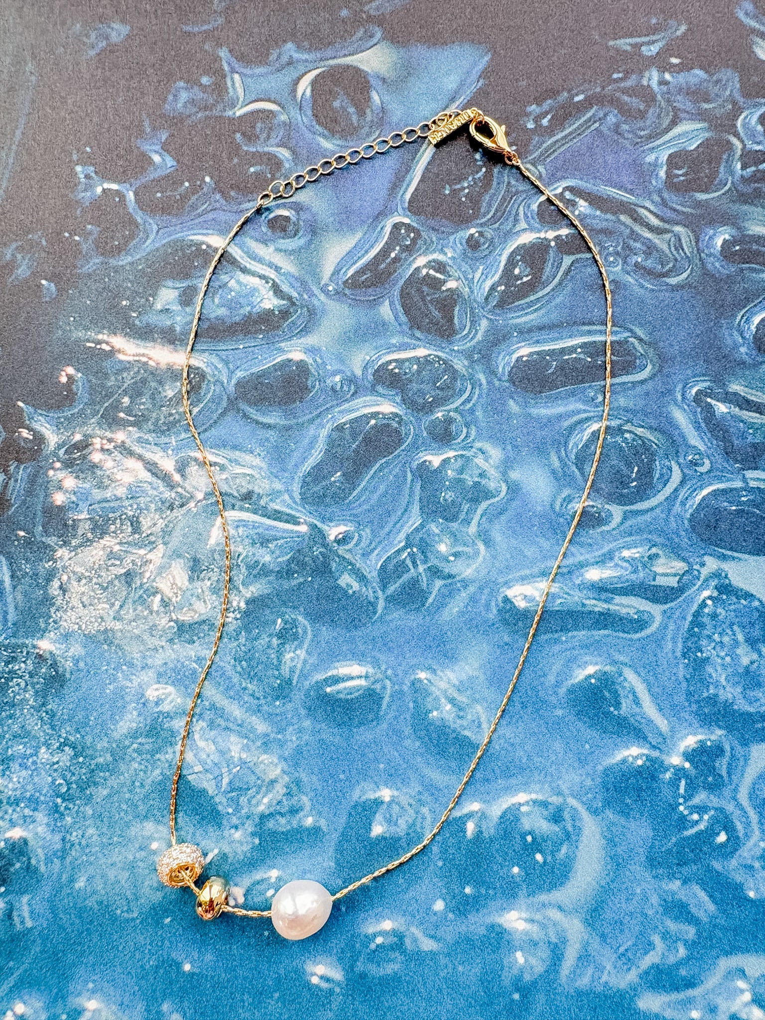 Isla Gold Bead Snake Chain Necklace
