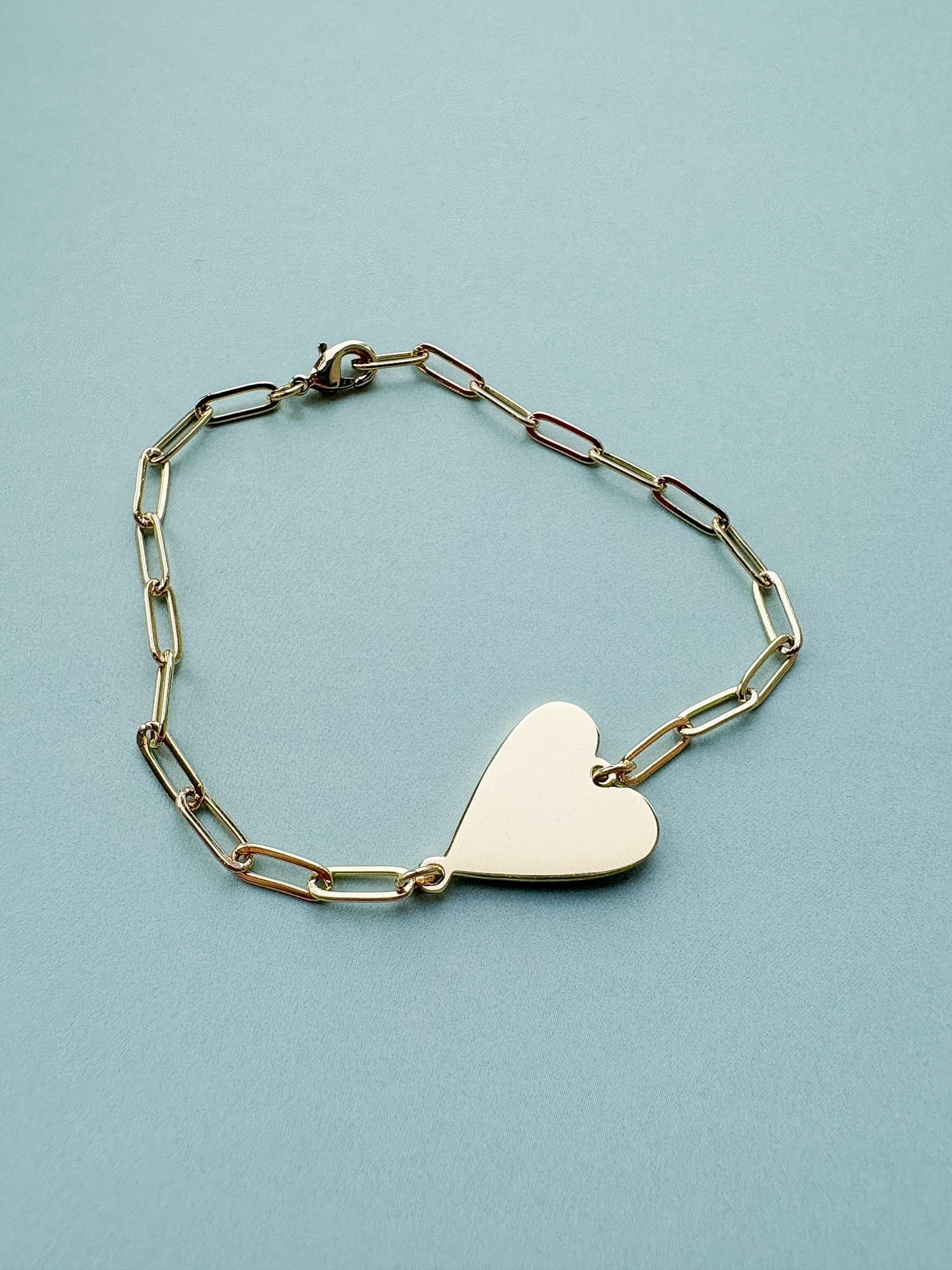 Amaya Heart Bracelet: 14k Gold Plated