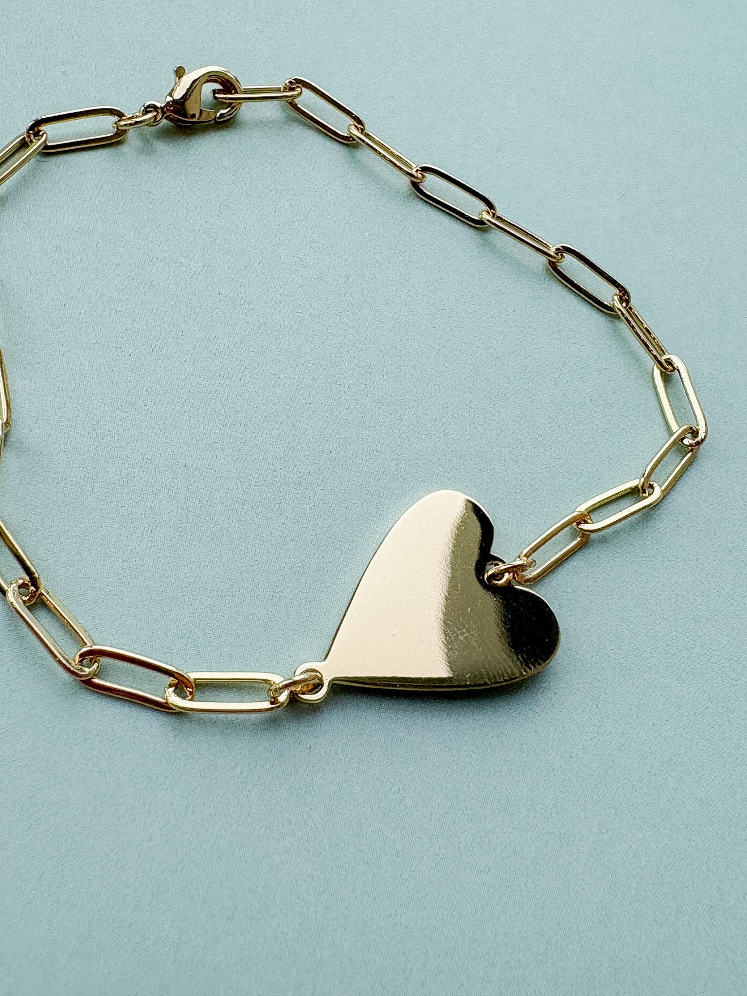 Amaya Heart Bracelet: 14k Gold Plated