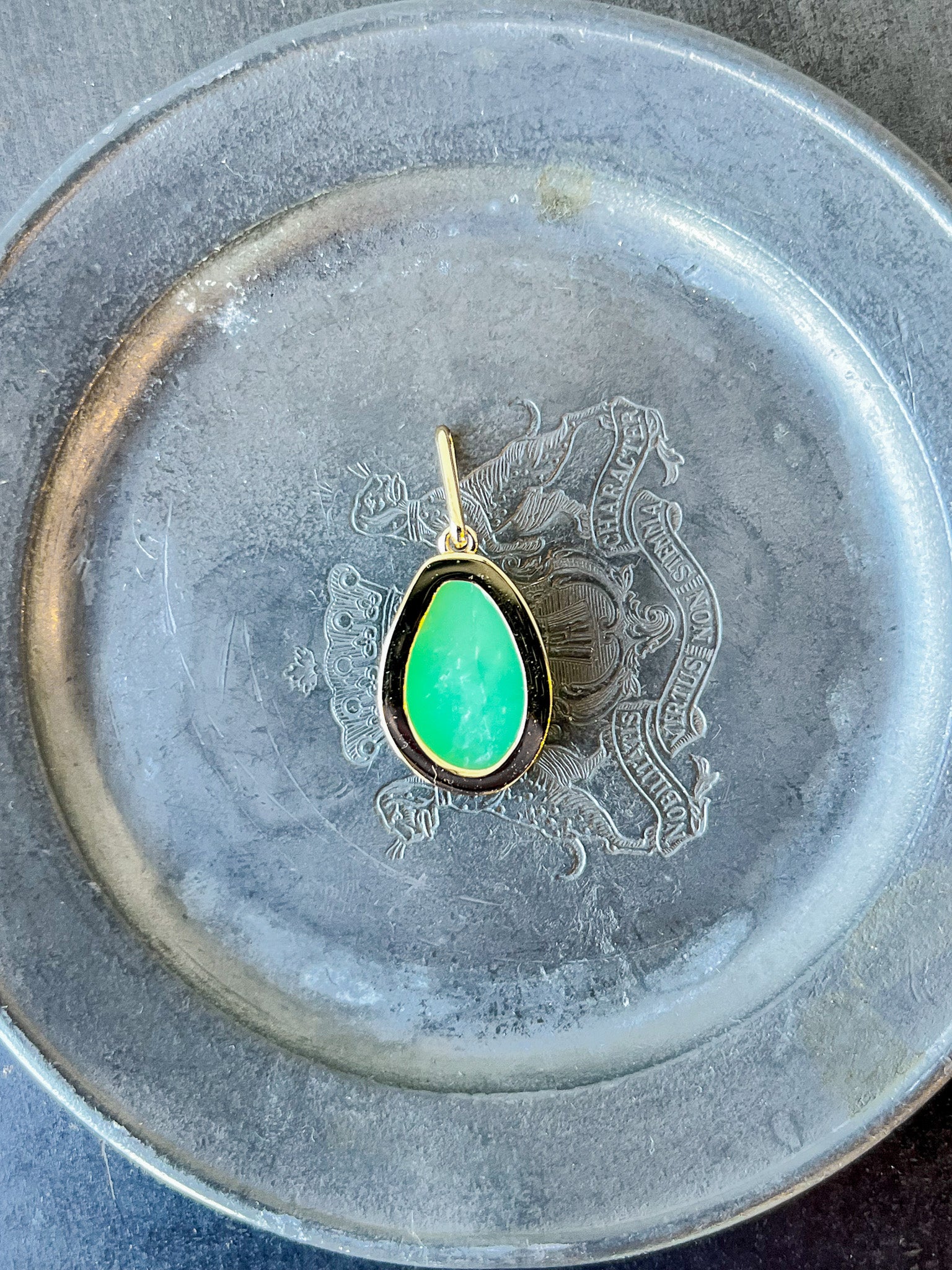 Cowrie Chrysoprase Charm