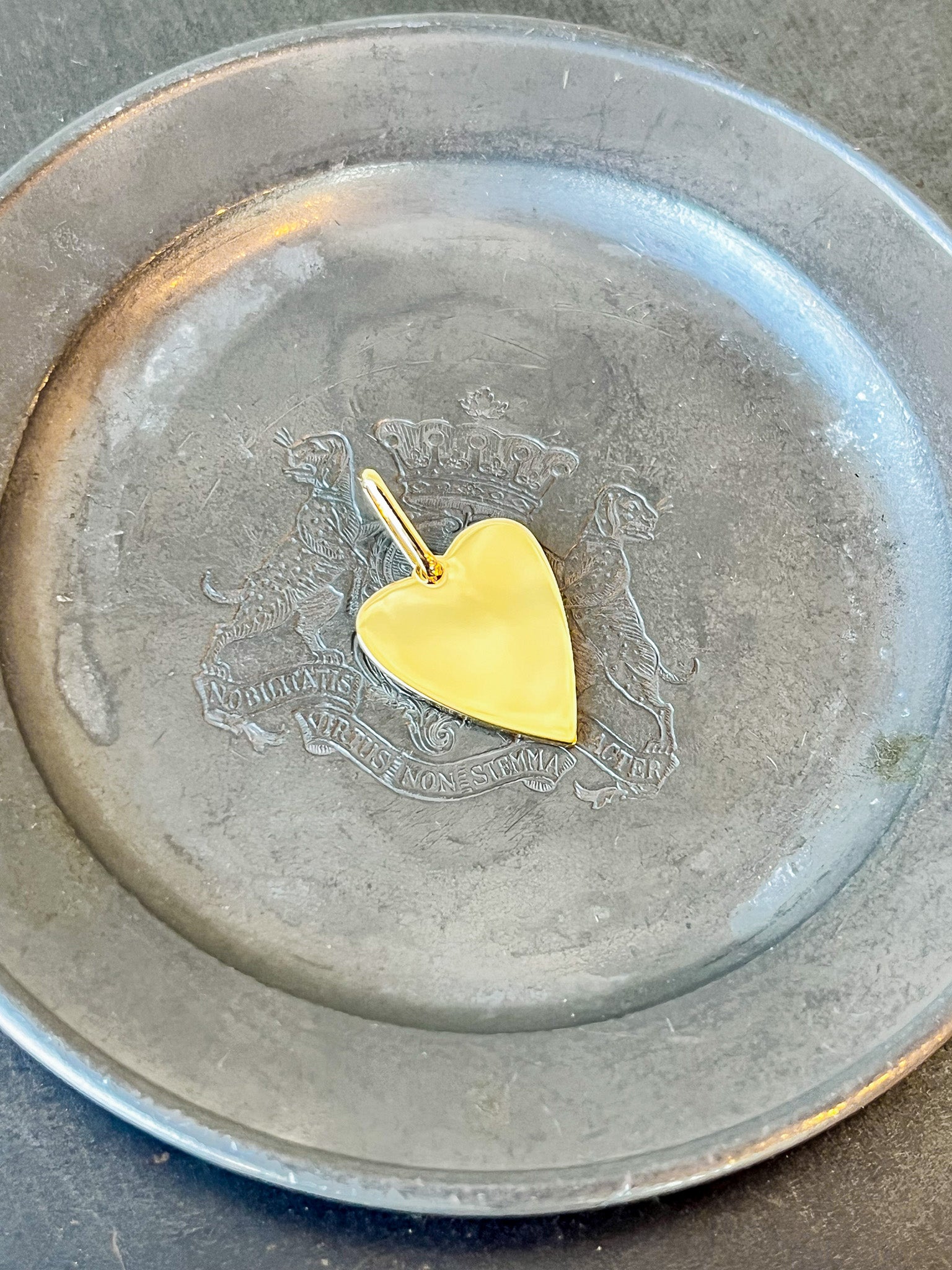 Amaya Heart Charm: 14k Gold Plated