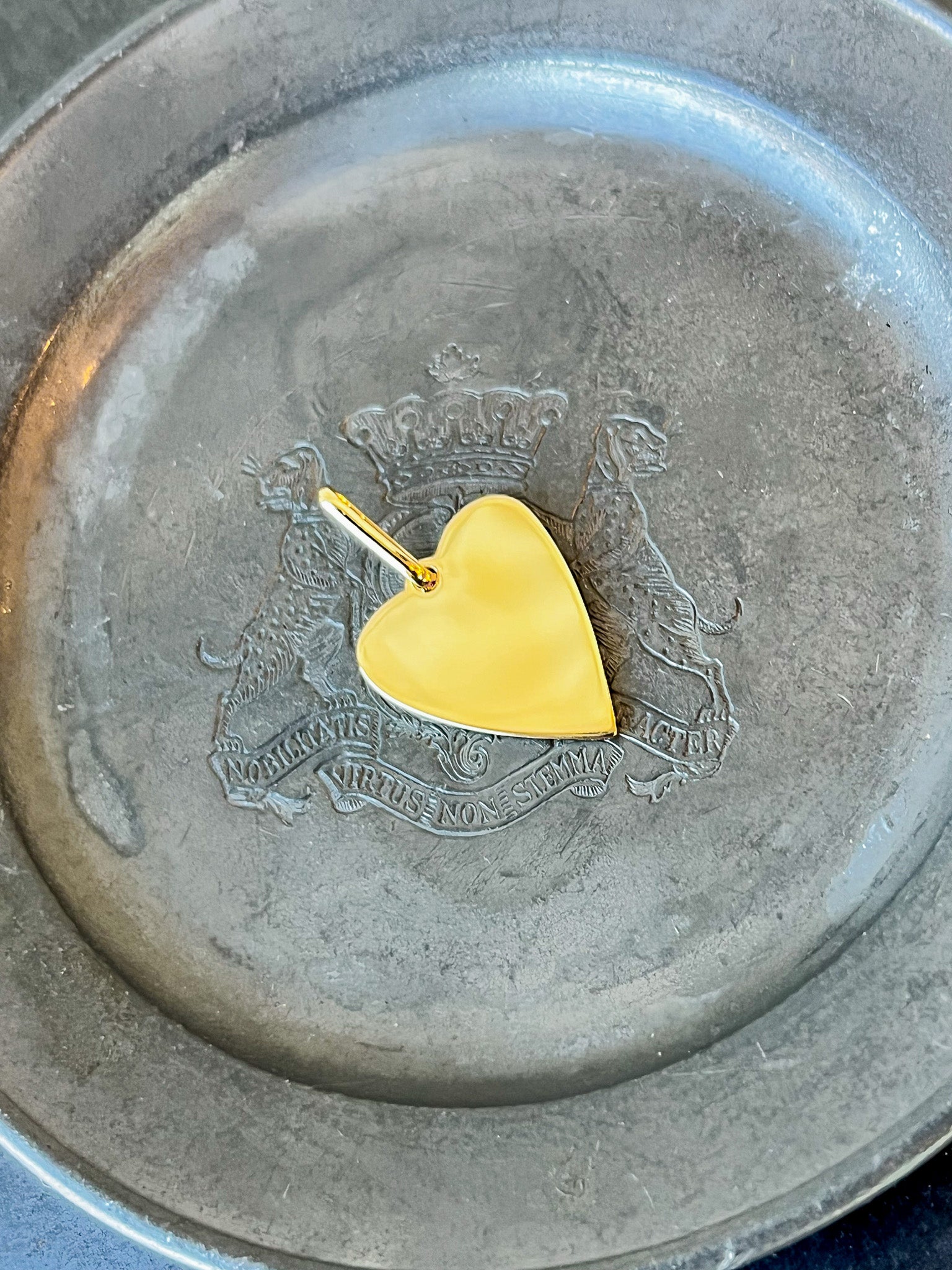 Amaya Heart Charm: 14k Gold Plated