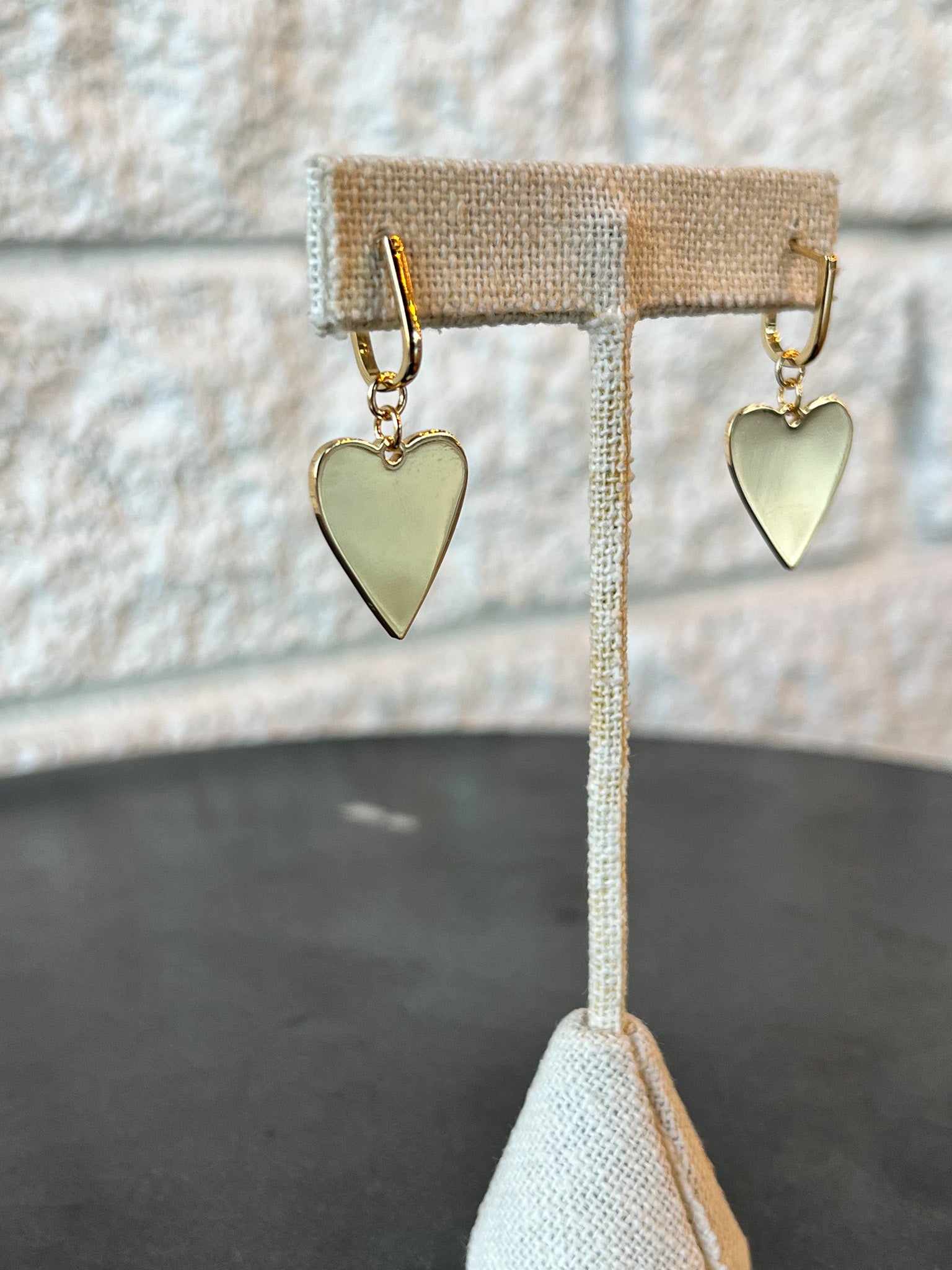 Amaya Heart Earrings: 14k Gold Plated