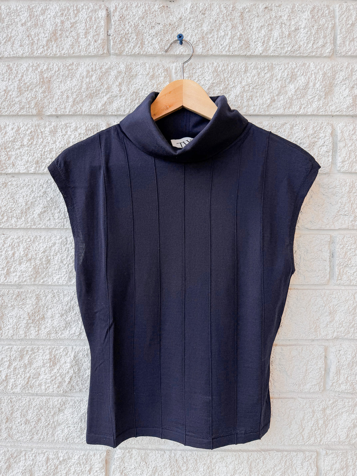 Funnel Neck Sleeveless Top
