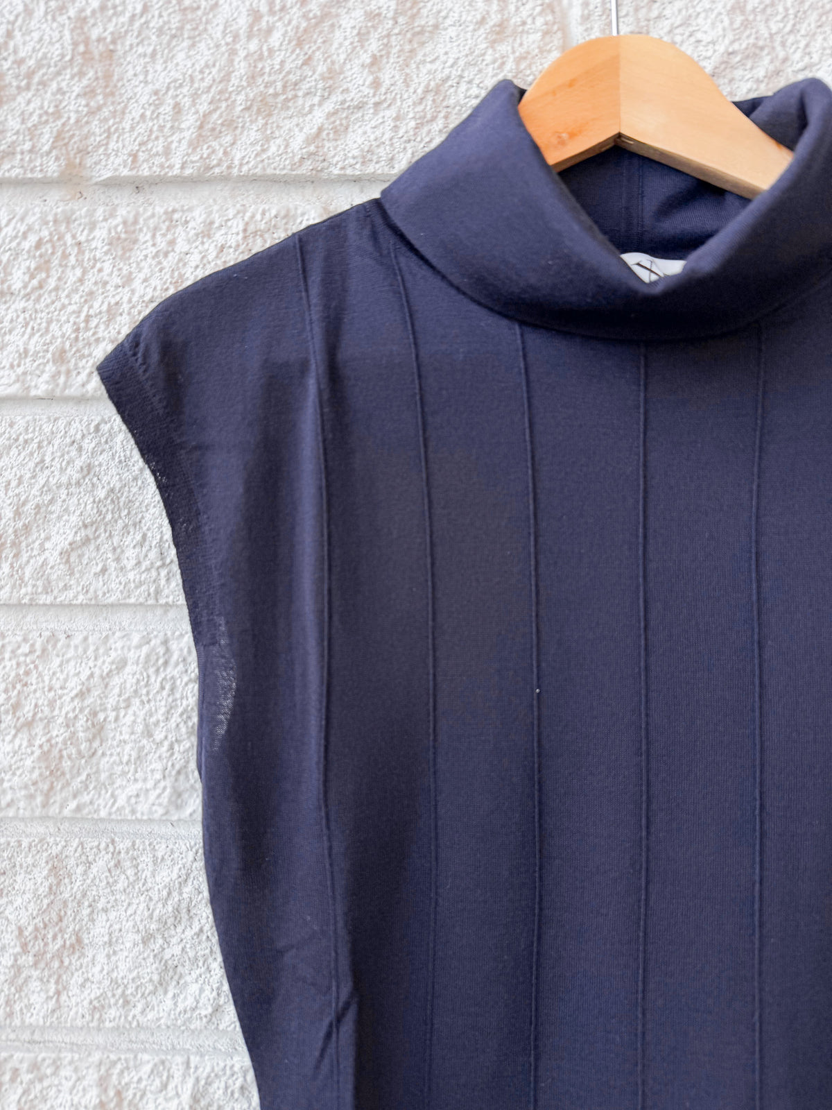 Funnel Neck Sleeveless Top