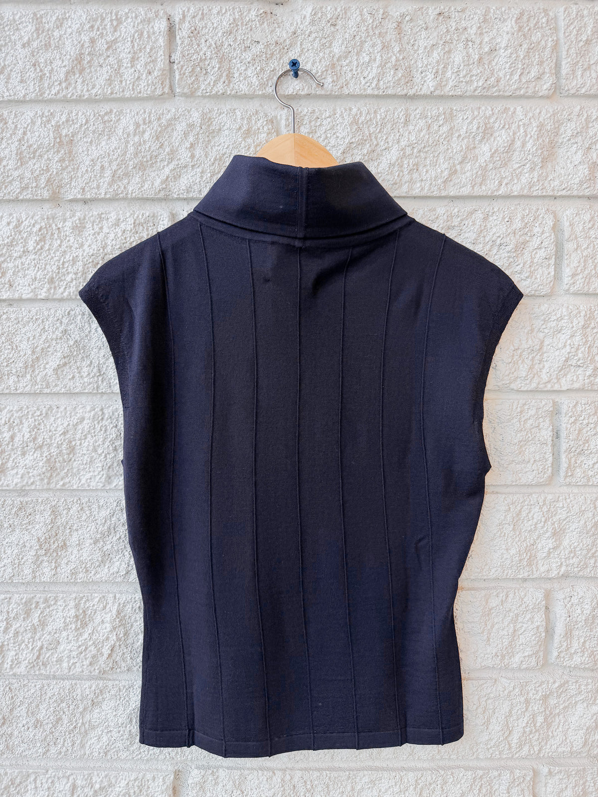 Funnel Neck Sleeveless Top