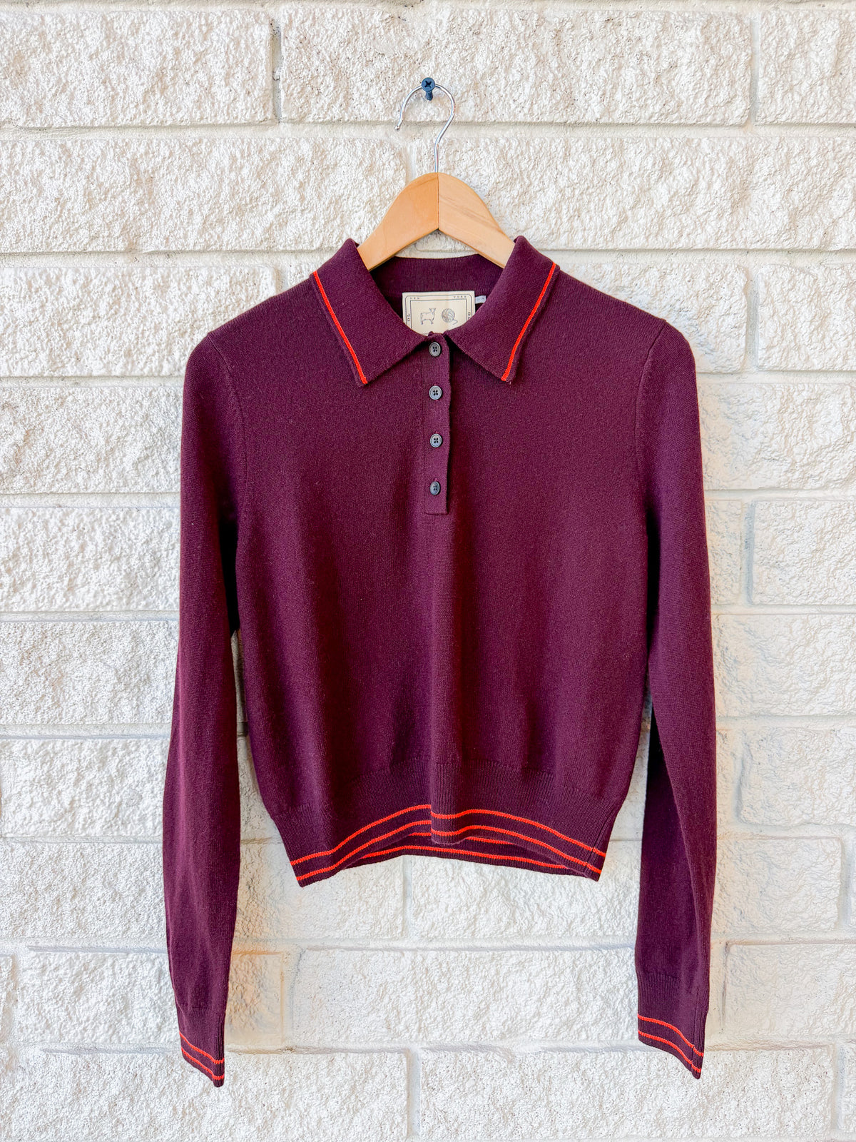 Millie Cashmere Polo Sweater
