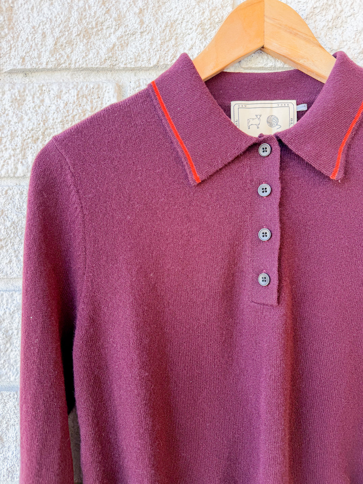 Millie Cashmere Polo Sweater
