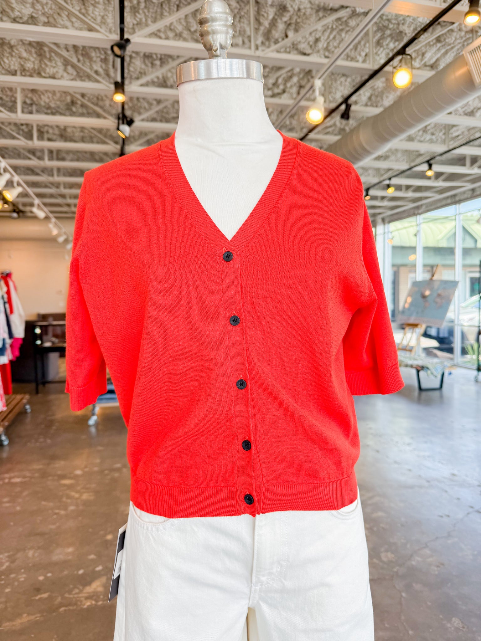 Tate Fine Cotton Stretch Cardigan