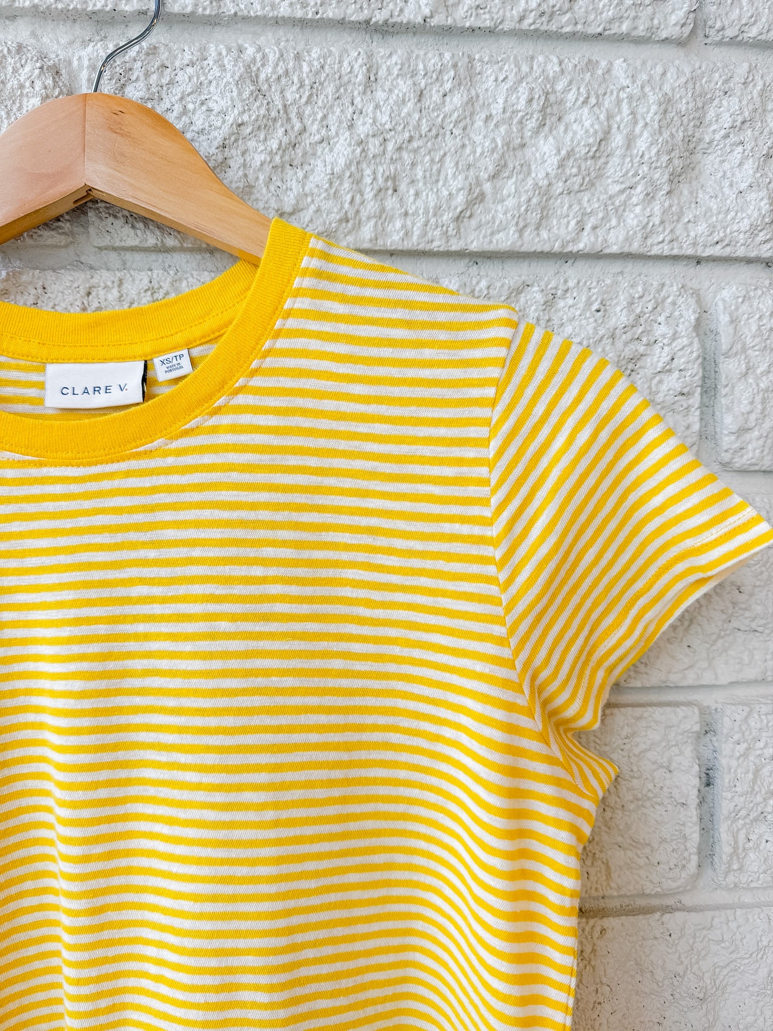 Classic Tee - Cotton/Linen Mini Stripe