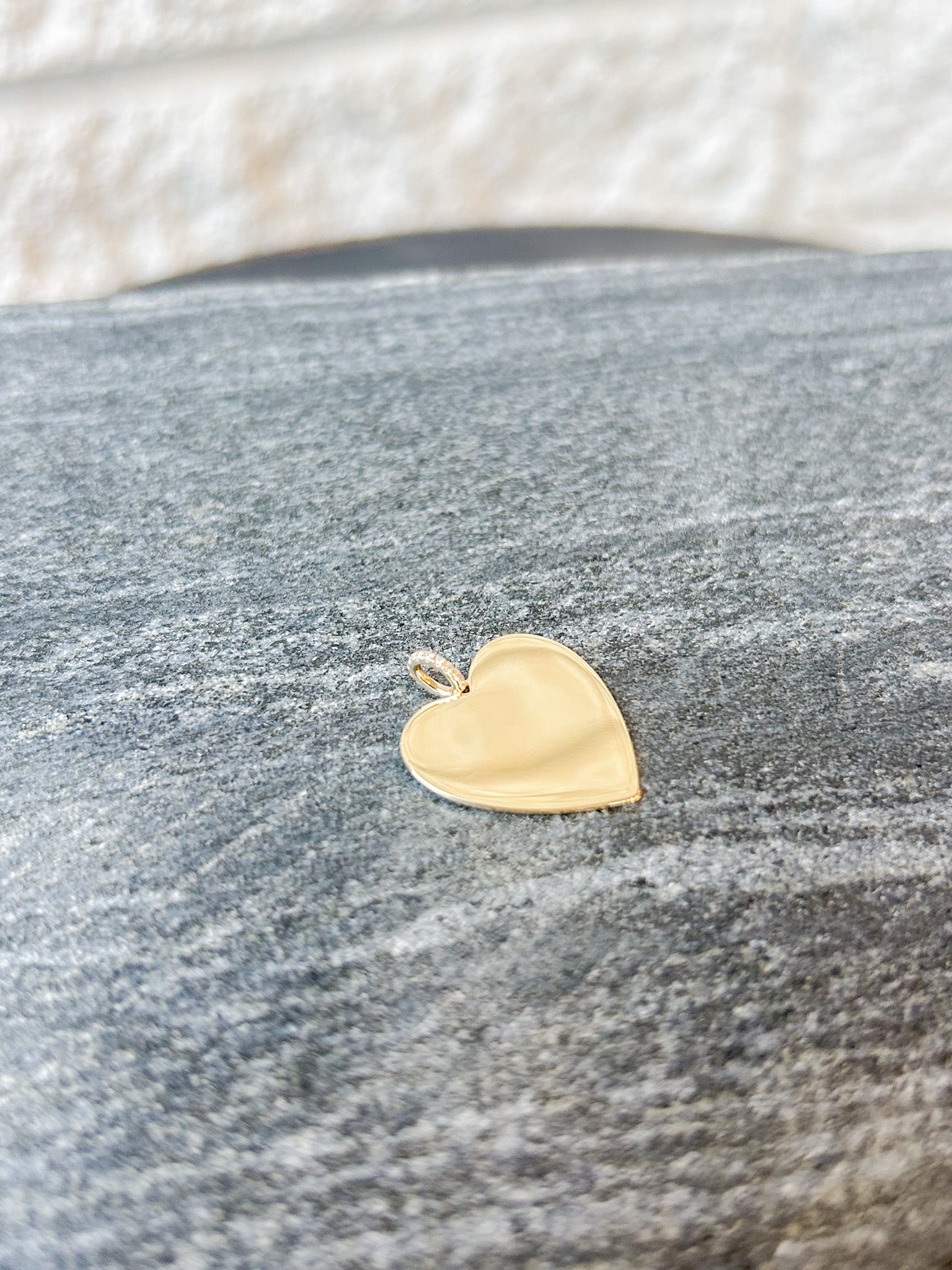 14K Gold Jumbo Heart Charm