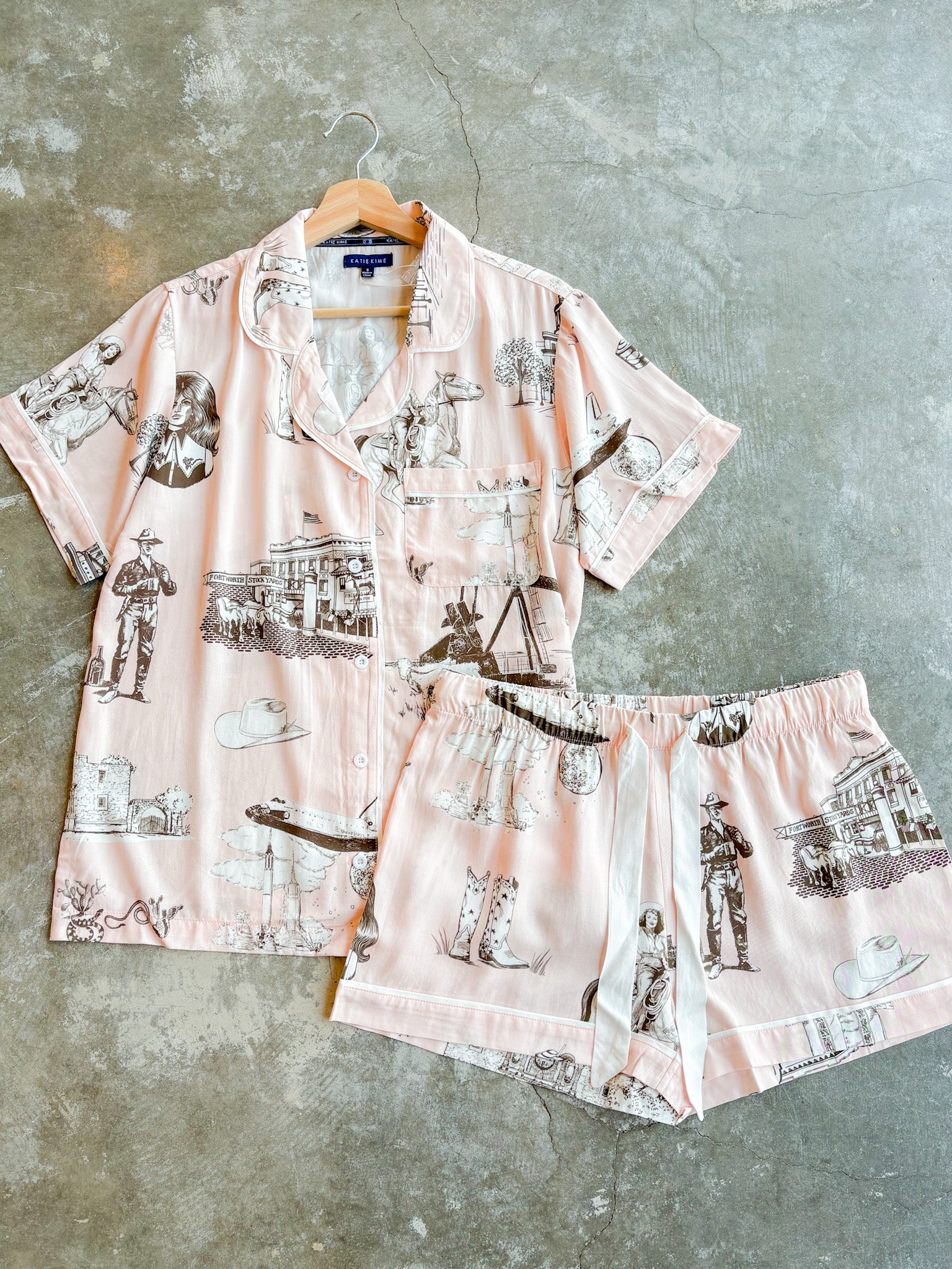 Texas Toile Pajama Shorts Set