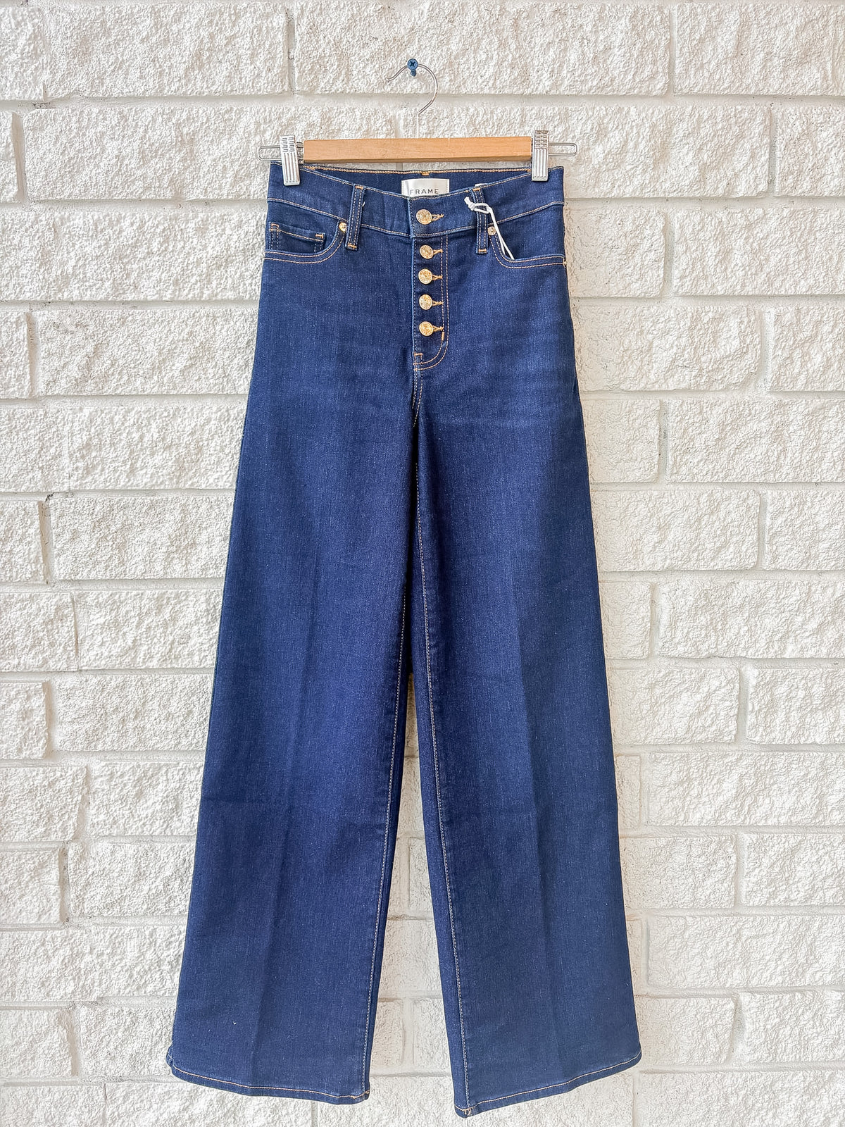 Le Slim Palazzo Exposed Button
