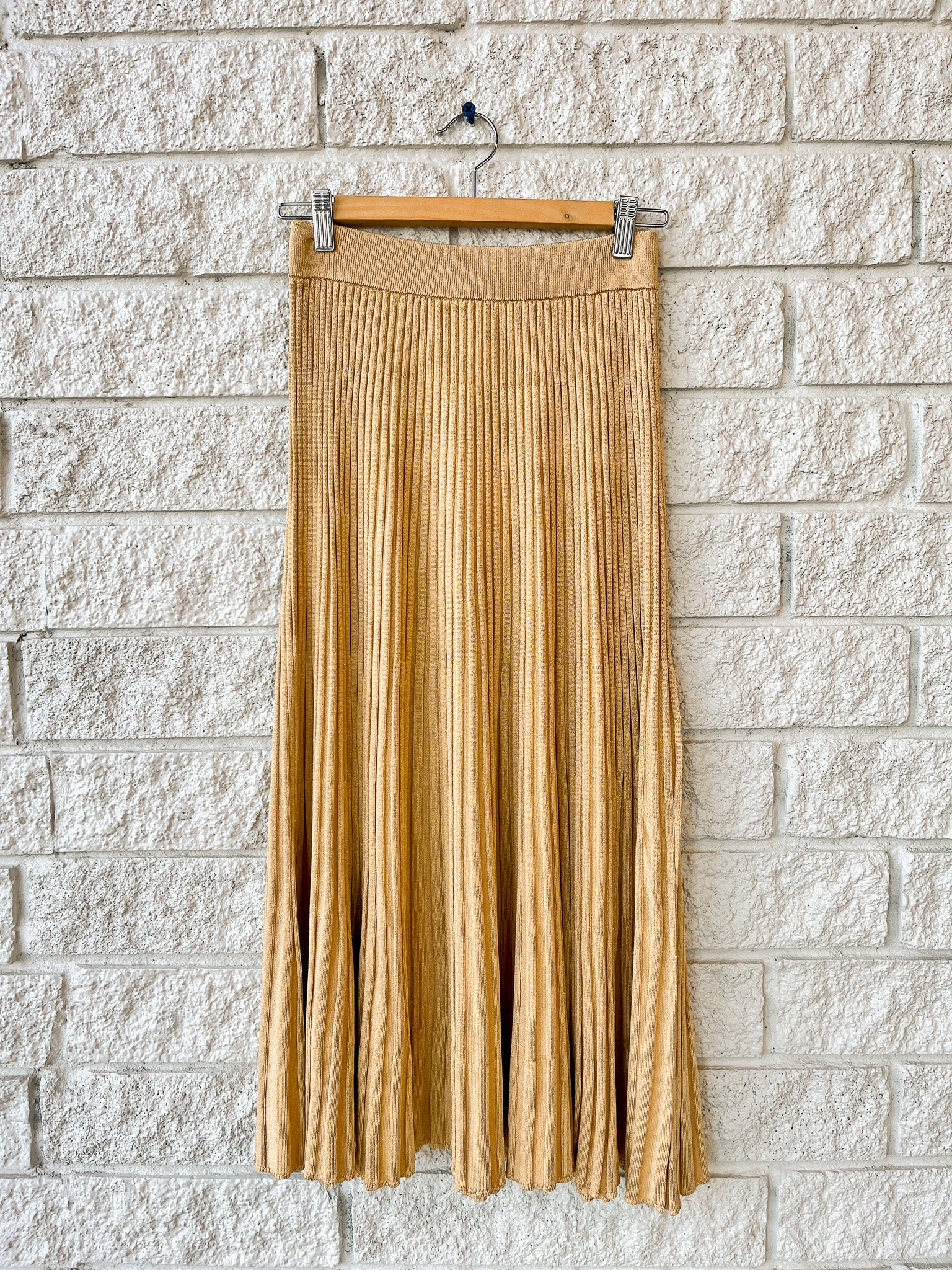 Luna Metallic Midi Skirt