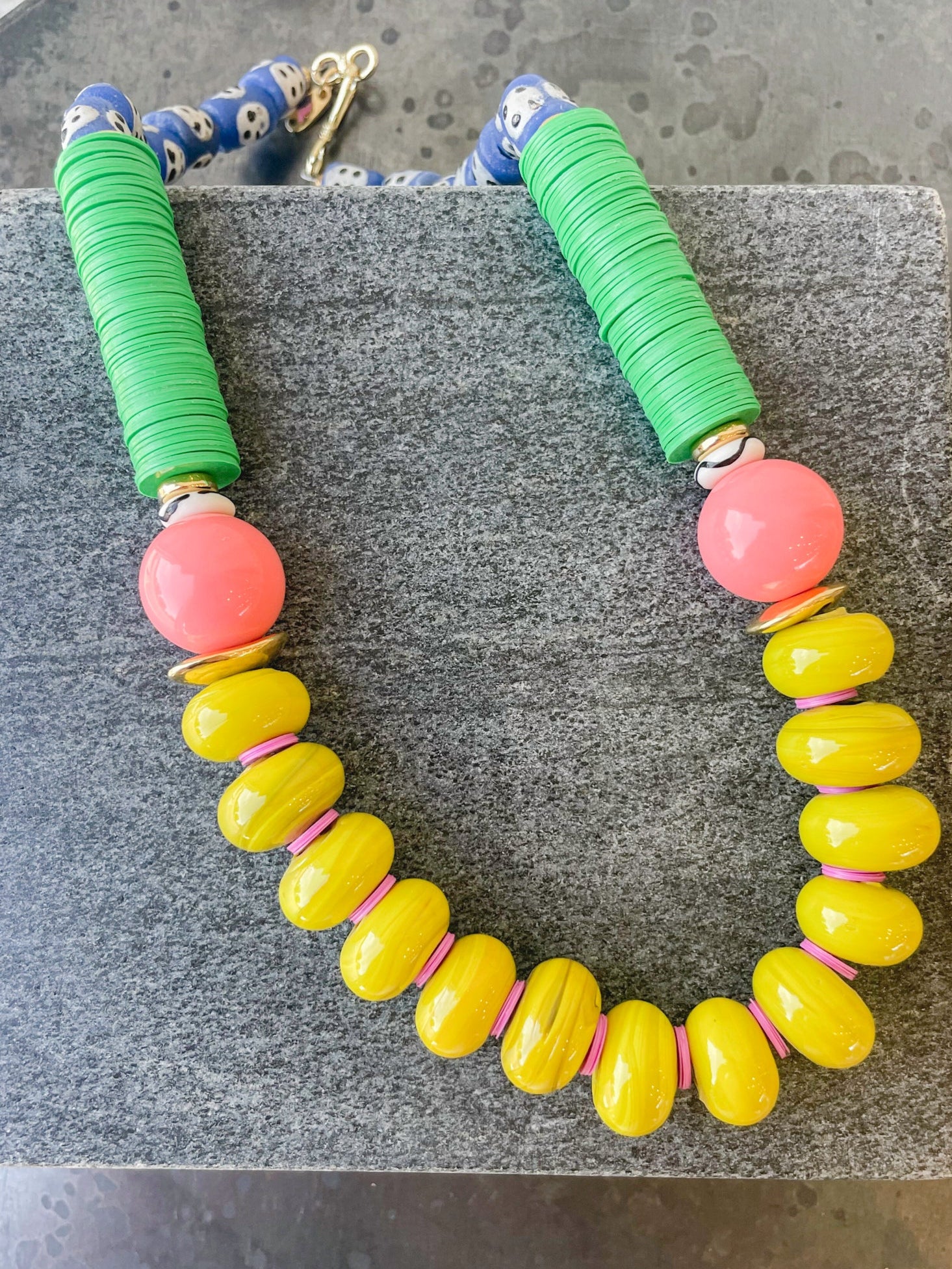 Short Mixed Media Necklace