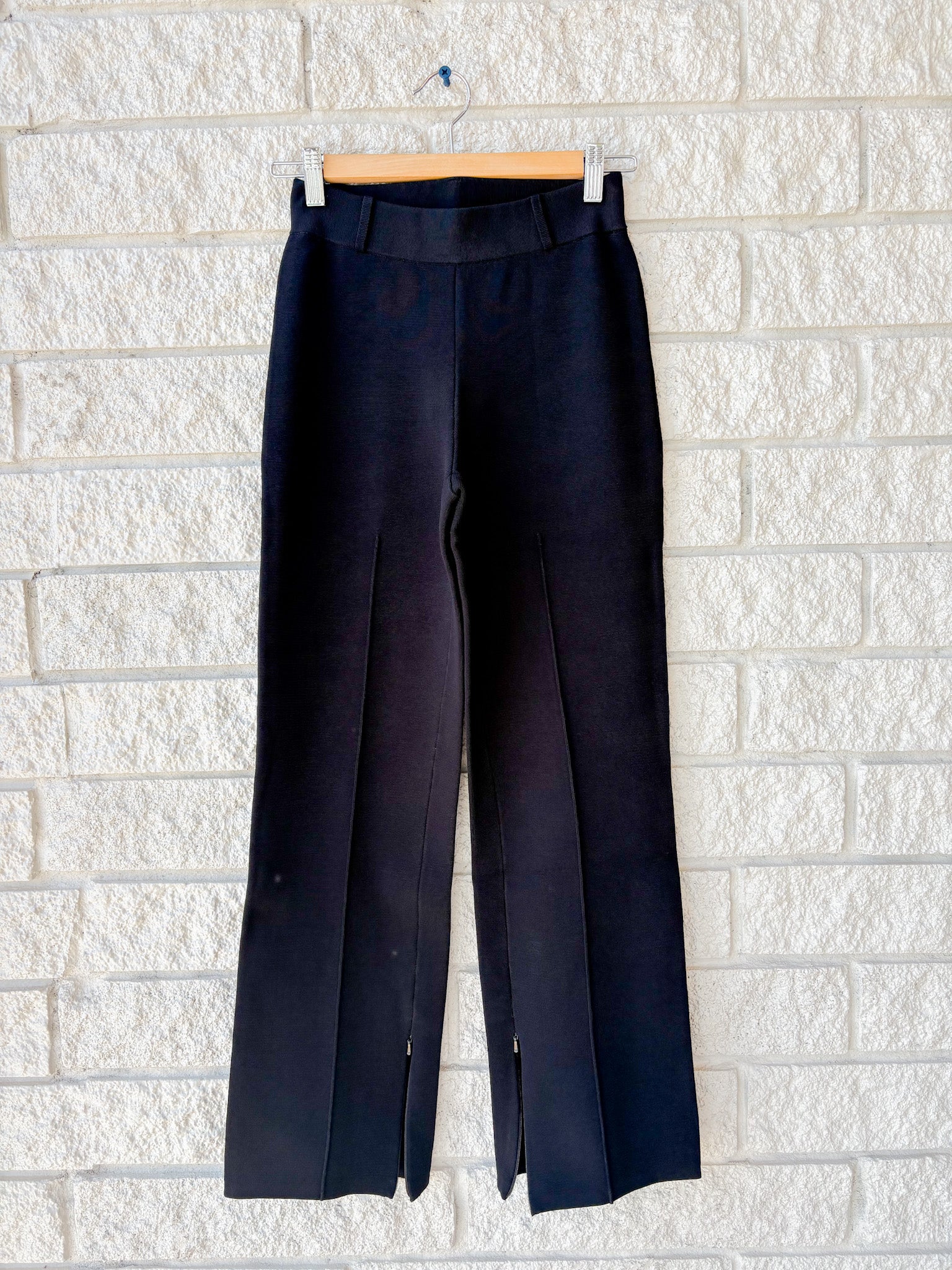 Straight Pull On Zipper Pants
