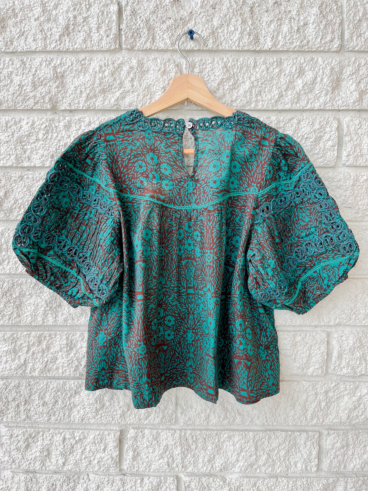 Katrine Print Puff Sleeve Top